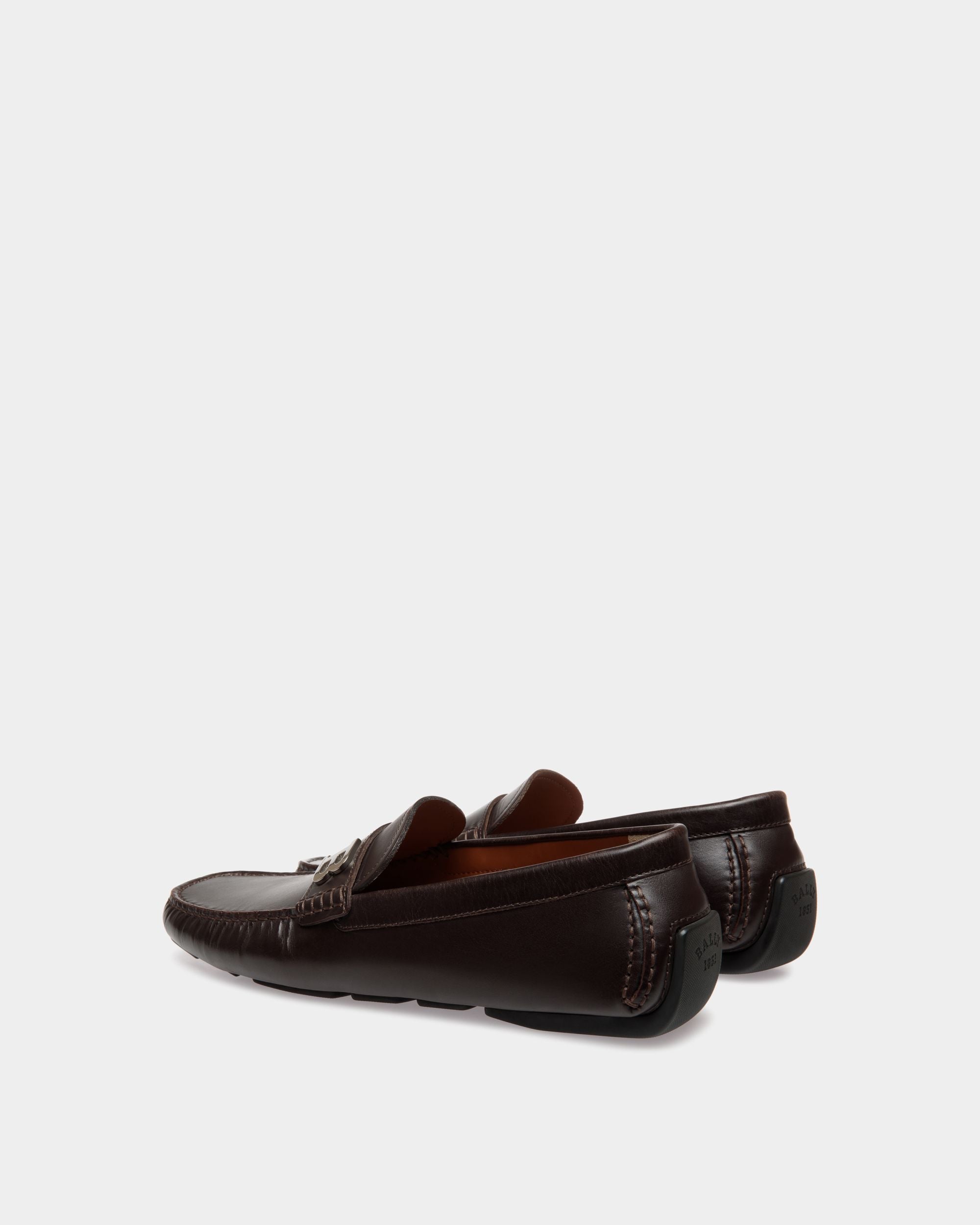 Driver In Brown  Leather - Homme - Bally - 03