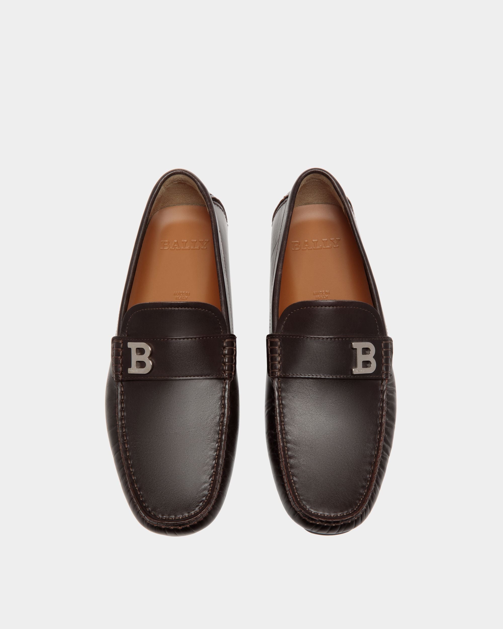 Driver In Brown  Leather - Homme - Bally - 04