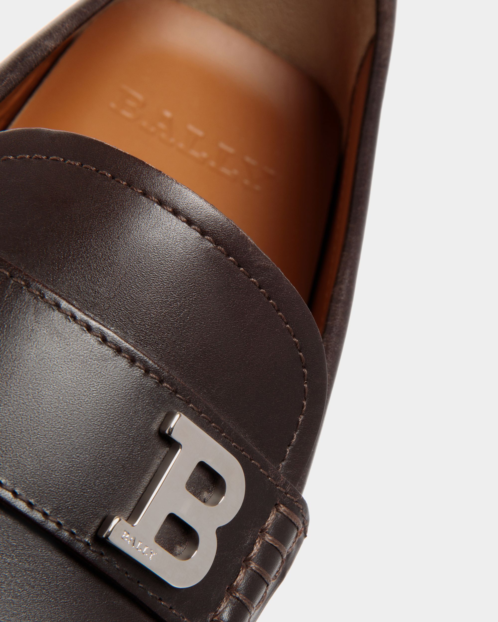 Driver In Brown  Leather - Homme - Bally - 05