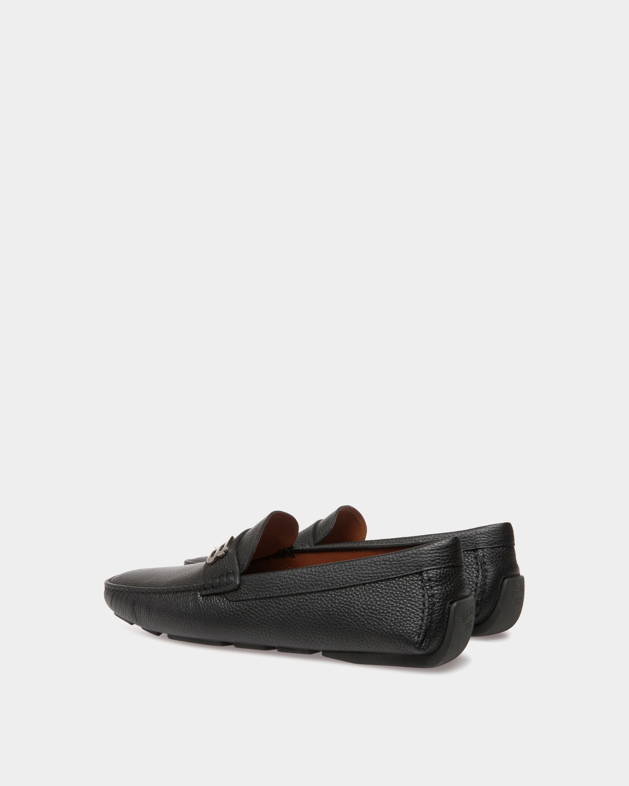 Chaussure Driver En Cuir Grainé Noir - Homme - Bally - 03