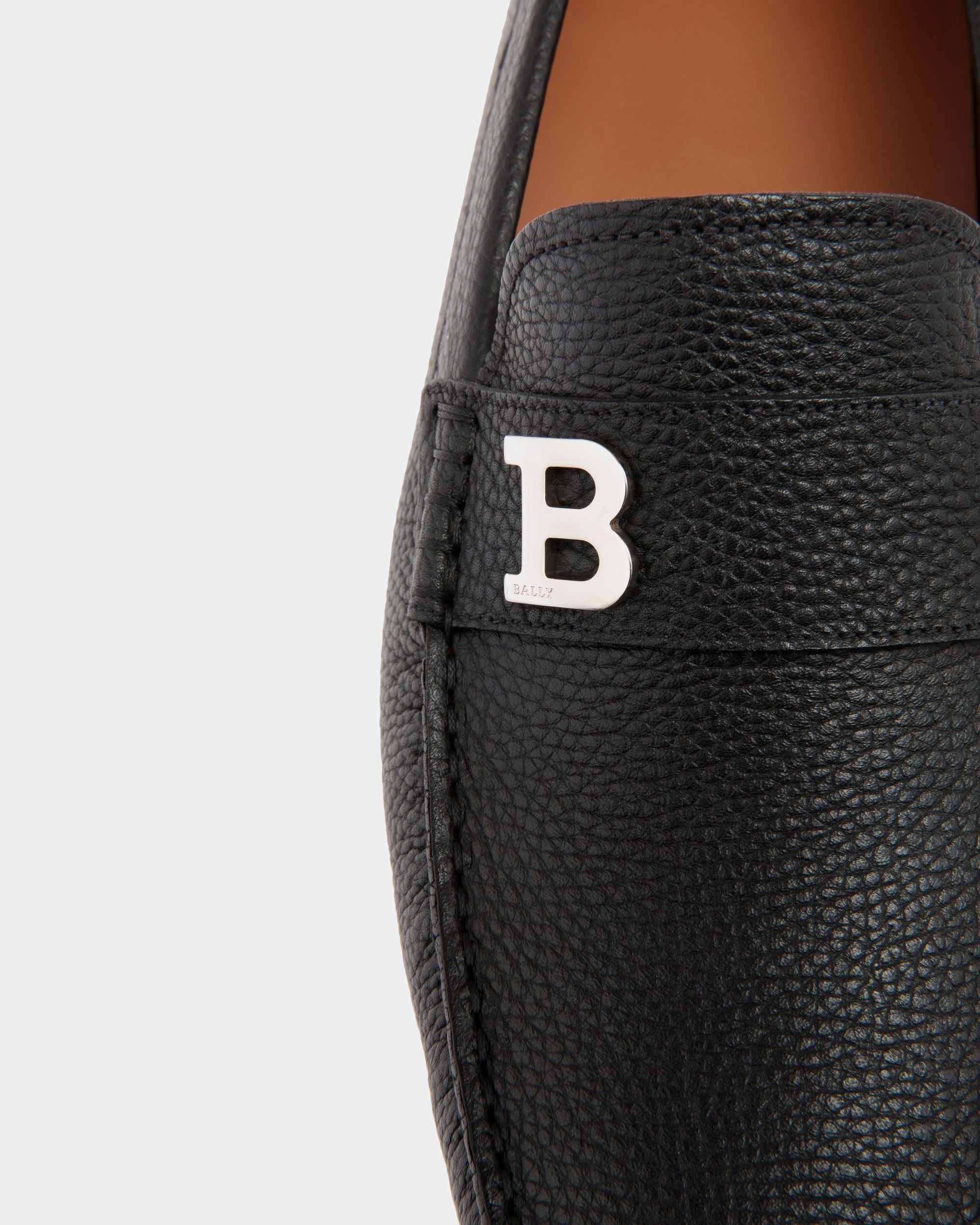 Chaussure Driver En Cuir Grainé Noir - Homme - Bally - 05
