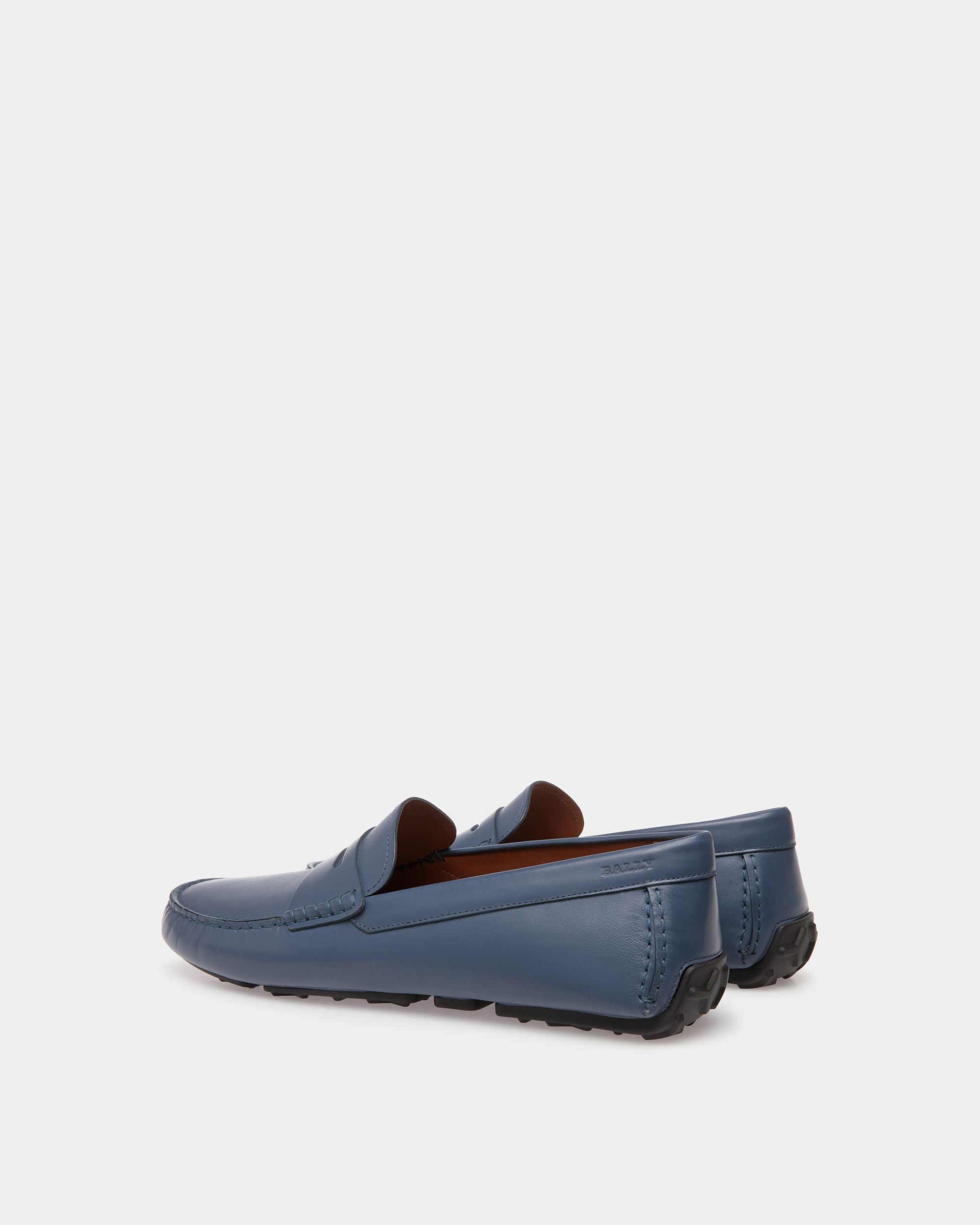 Chaussure Driver En Cuir Bleu - Homme - Bally - 03