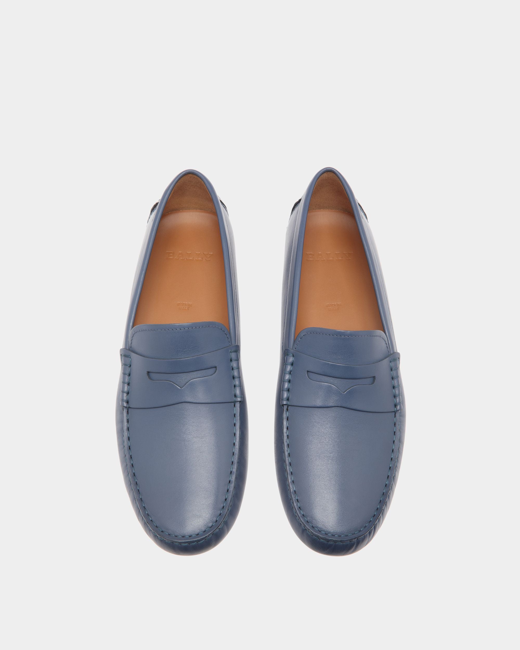 Chaussure Driver En Cuir Bleu - Homme - Bally - 04
