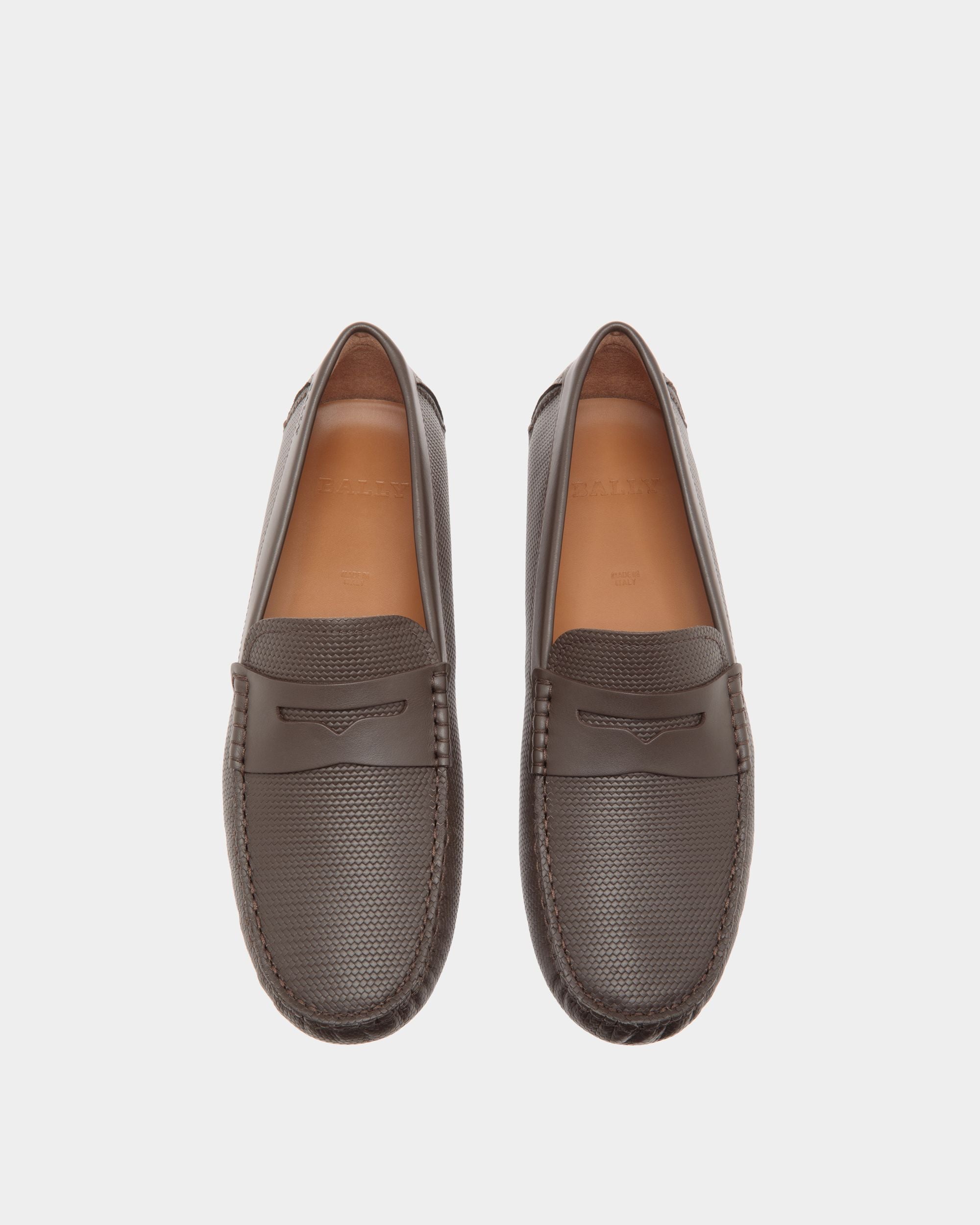 Drivers In Brown Leather - Homme - Bally - 04