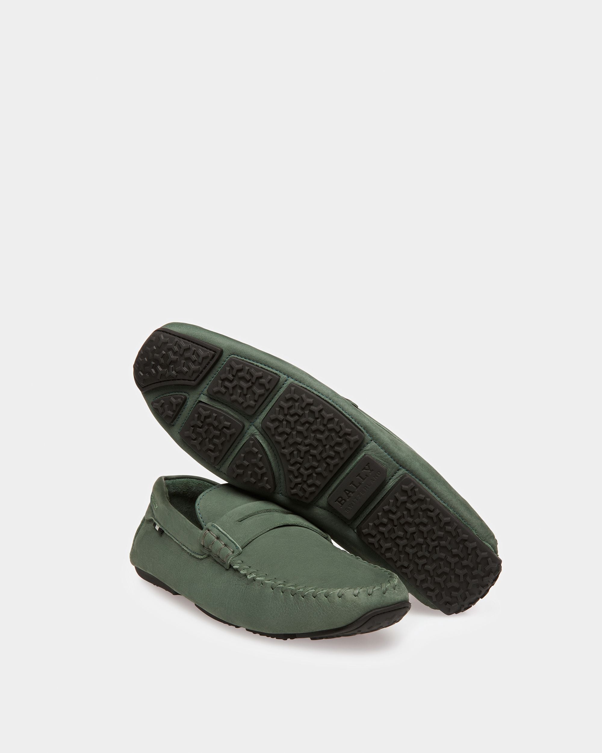 Pier Chaussures De Conduite En Cuir Sauge - Homme - Bally - 05