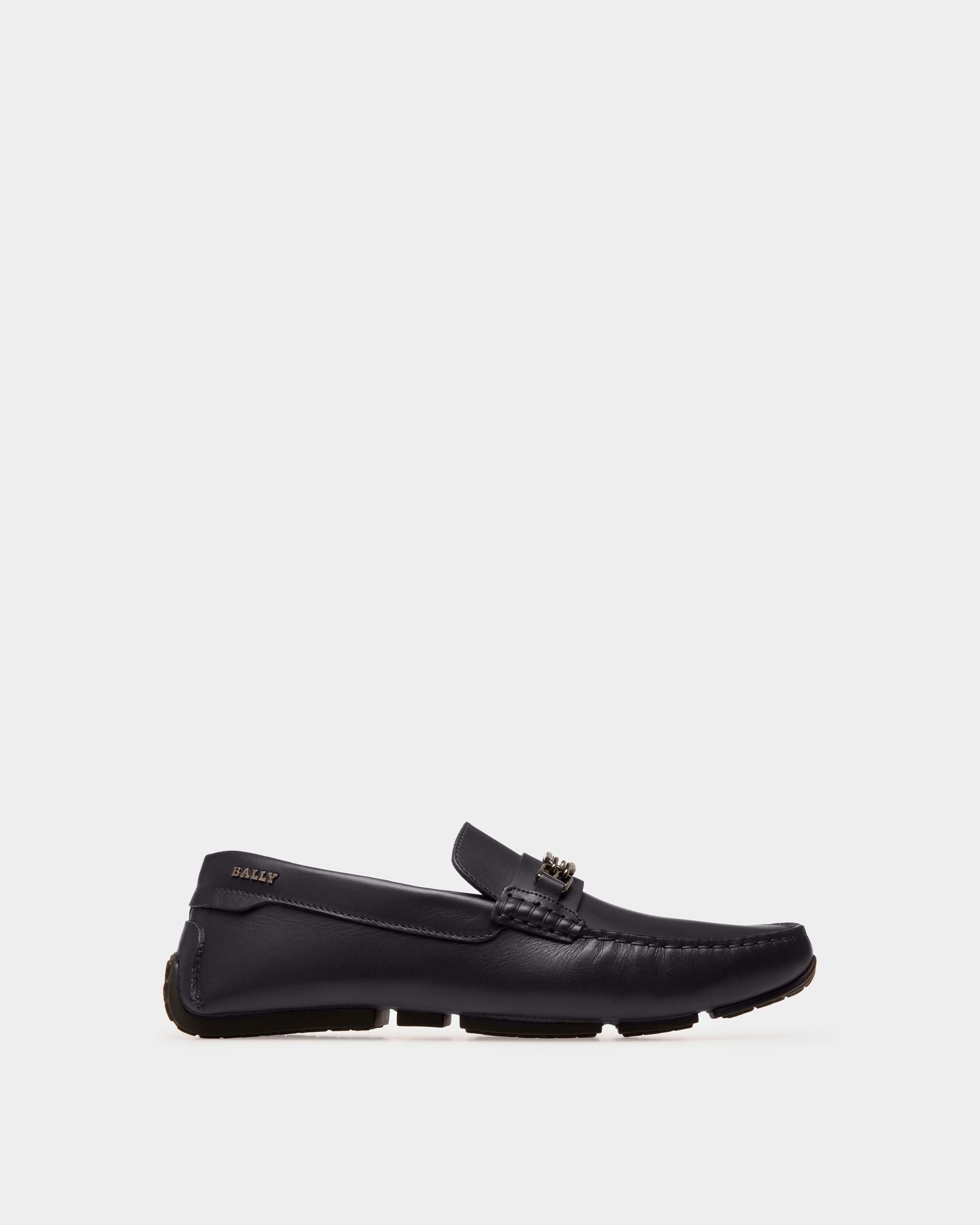 Philip Drivers En Cuir Bleu Marine - Homme - Bally - 01