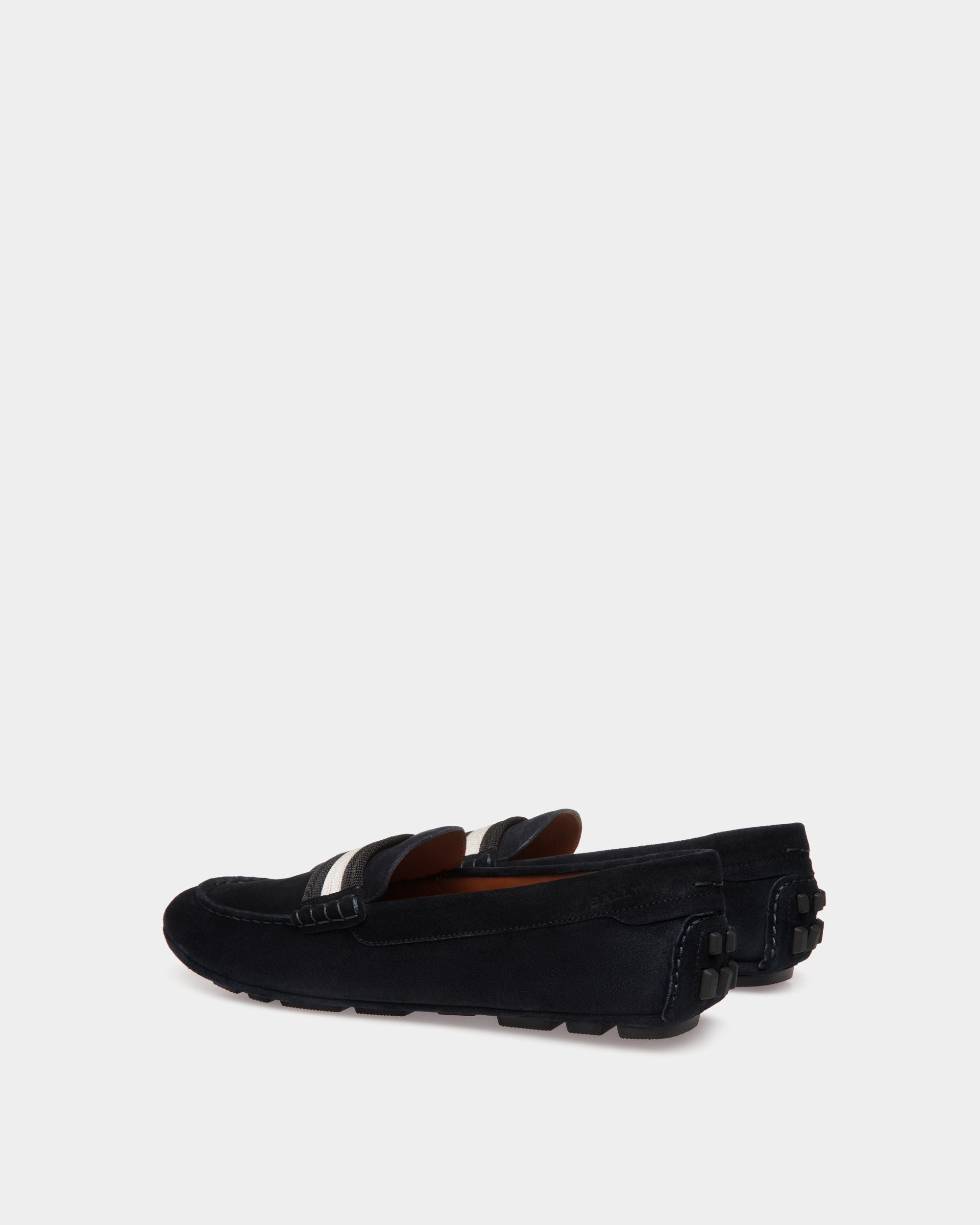 Kerbs Drivers In Blue Leather - Homme - Bally - 03