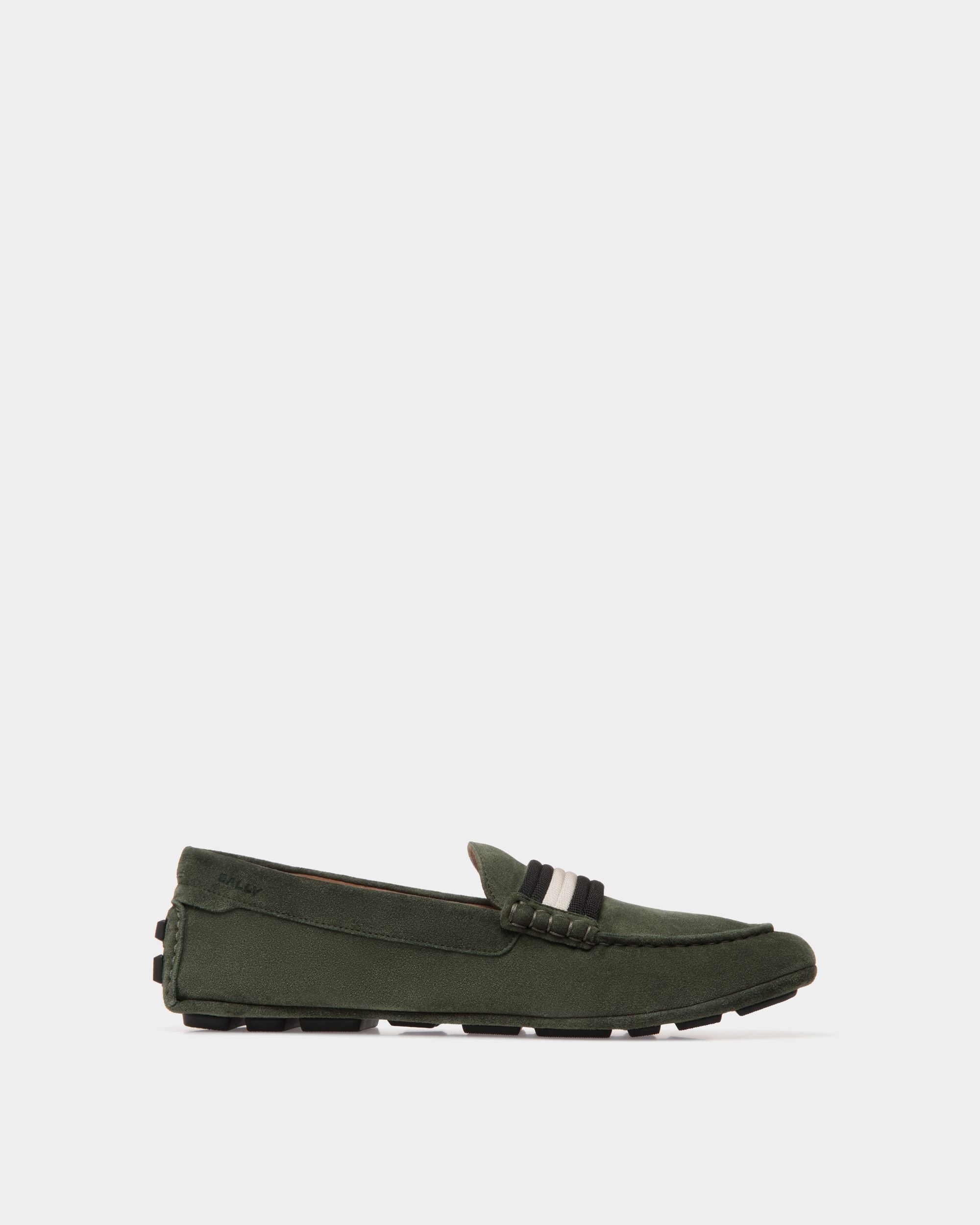 Kerbs Drivers In Green Leather - Homme - Bally - 01