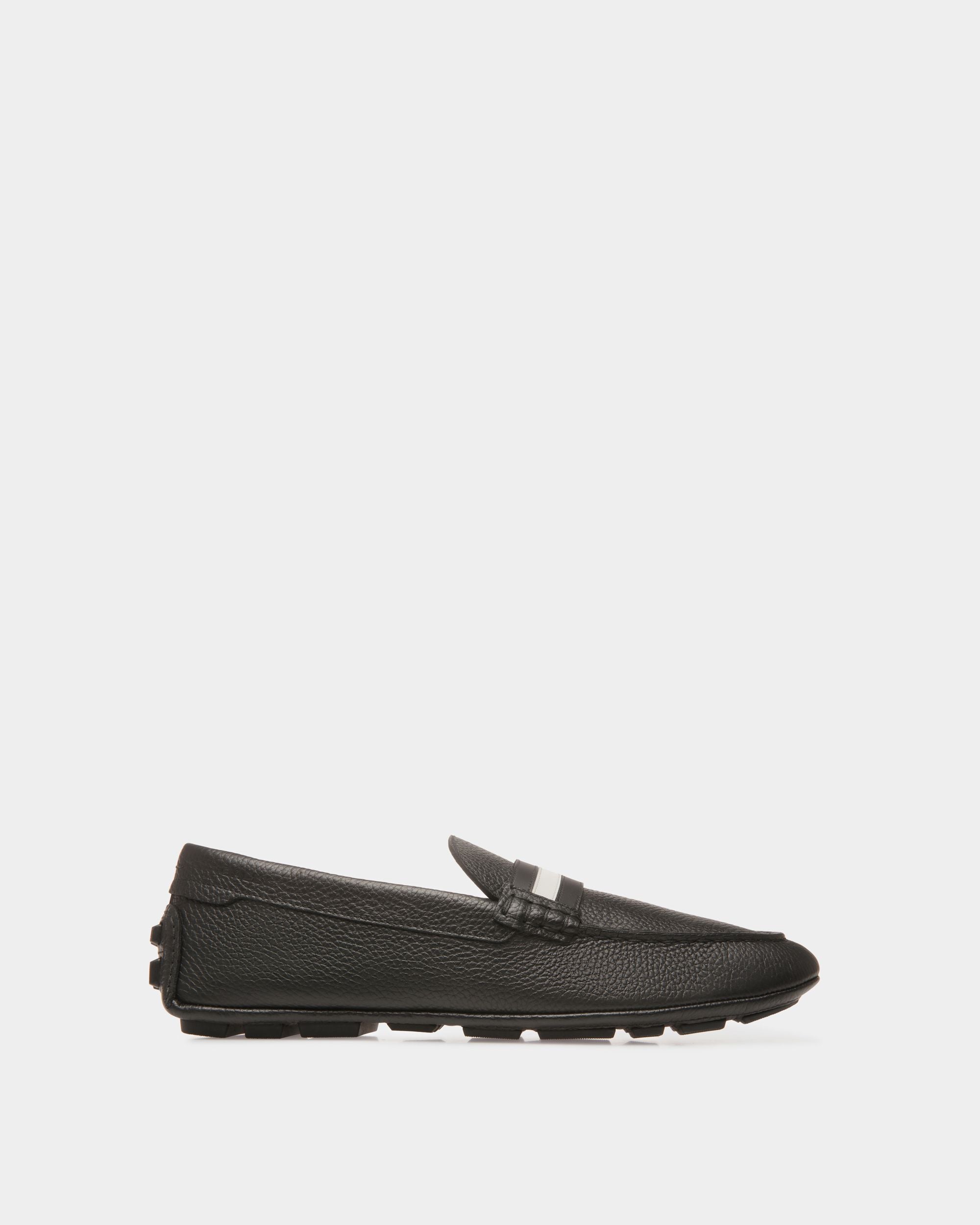 Mocassins Driver Kerbs En Cuir Noir - Homme - Bally - 01