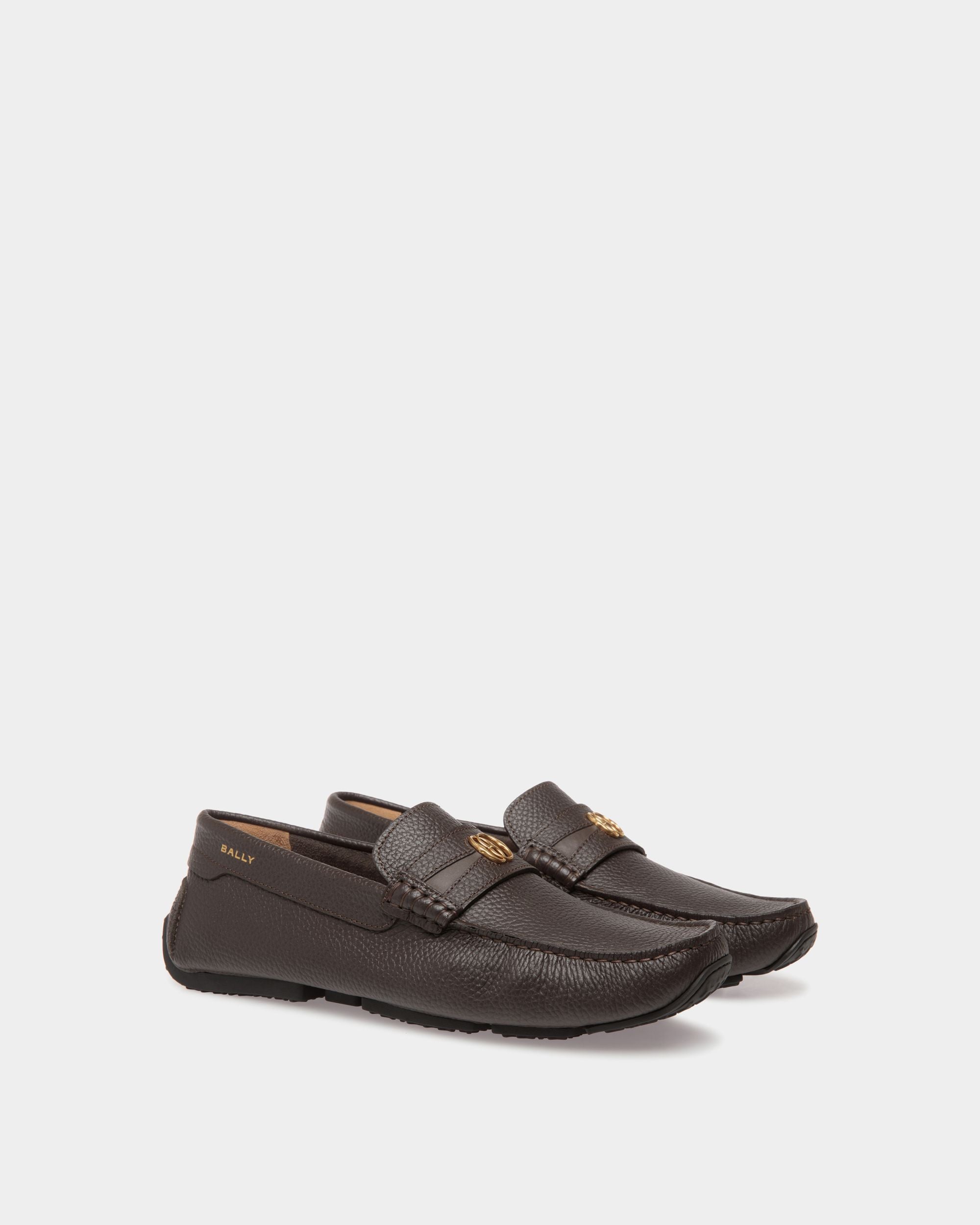 Pilot Drivers In Brown Leather - Homme - Bally - 02
