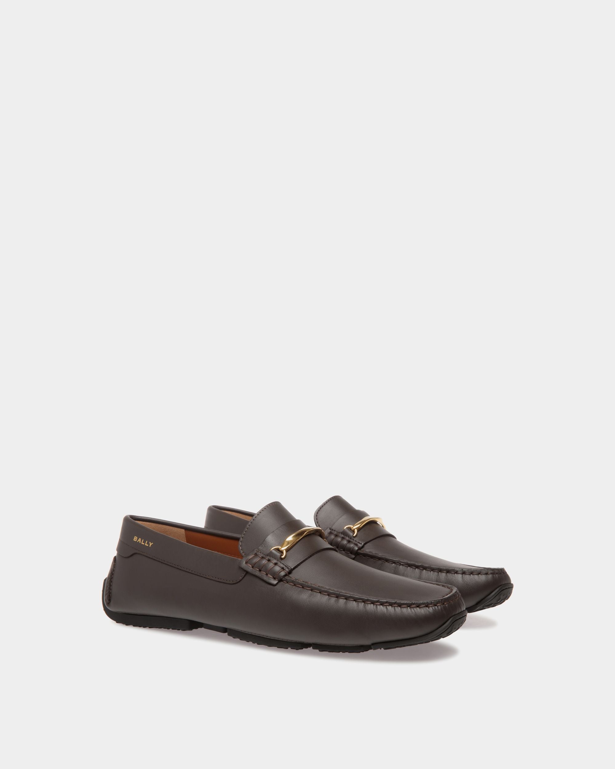 Chaussure Driver Pilot En Cuir Marron - Homme - Bally - 02