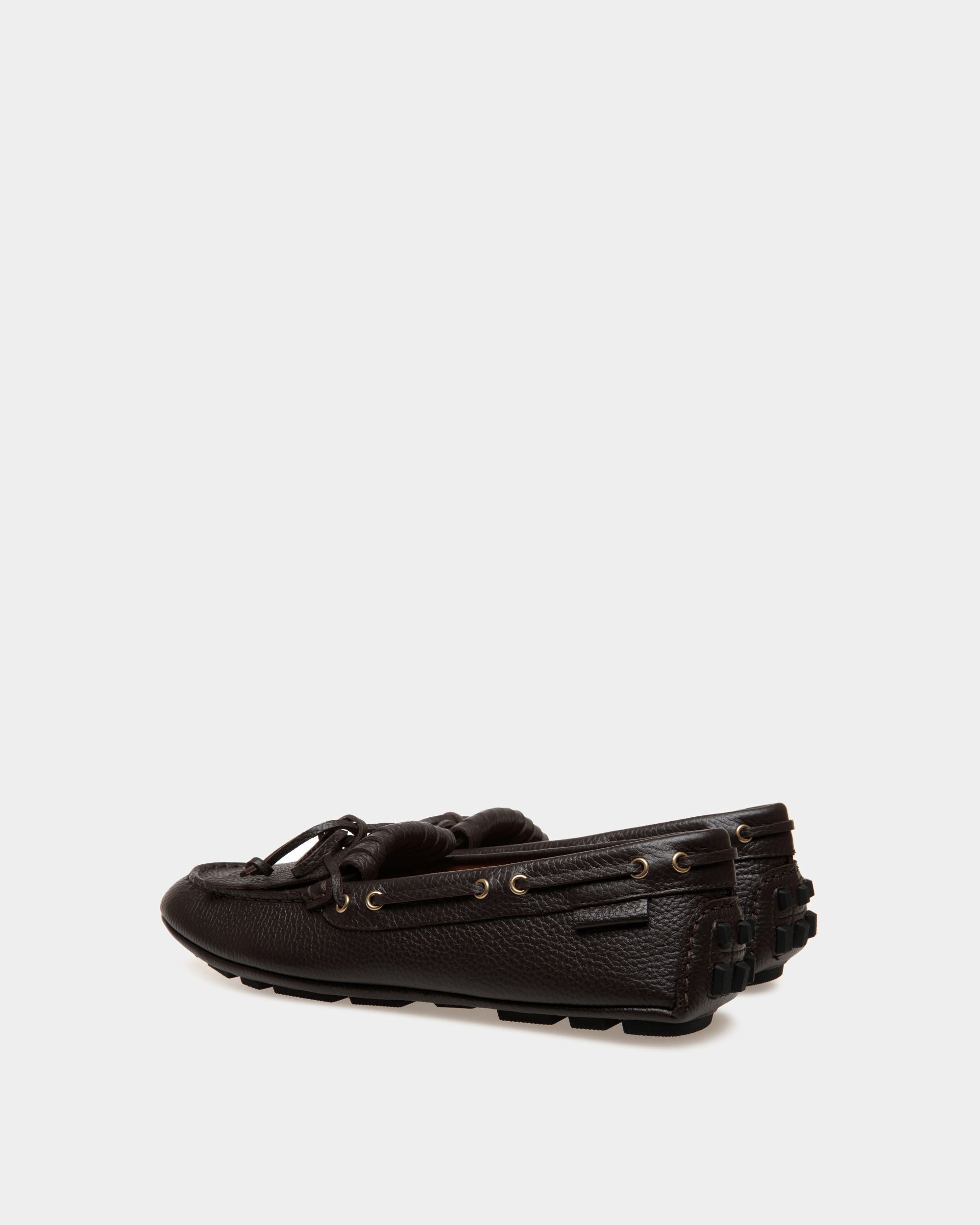 Chaussure Driver Kerbs En Cuir Grainé Marron - Homme - Bally - 04