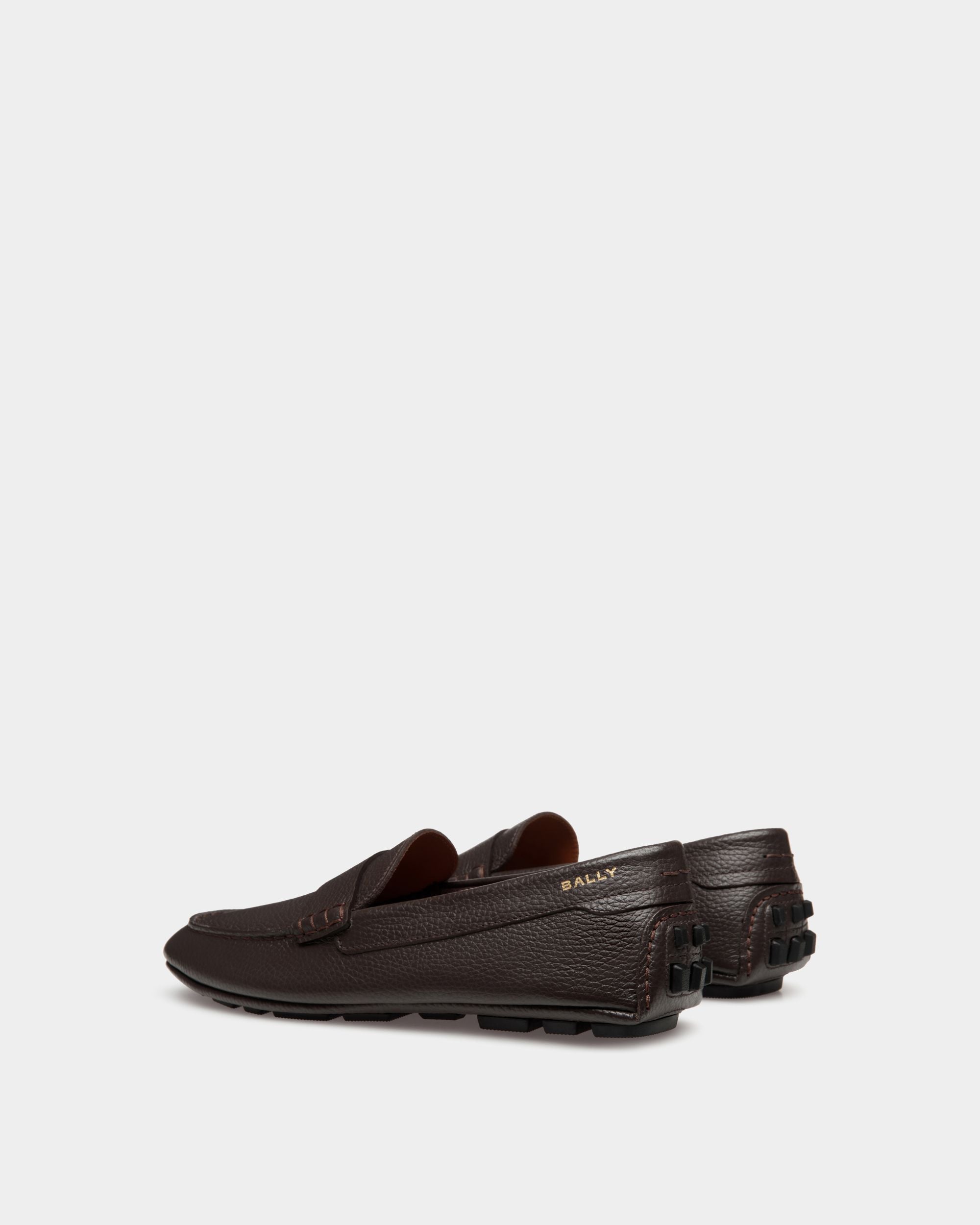 Chaussure Driver Kerbs En Cuir Grainé Ebano - Homme - Bally - 03