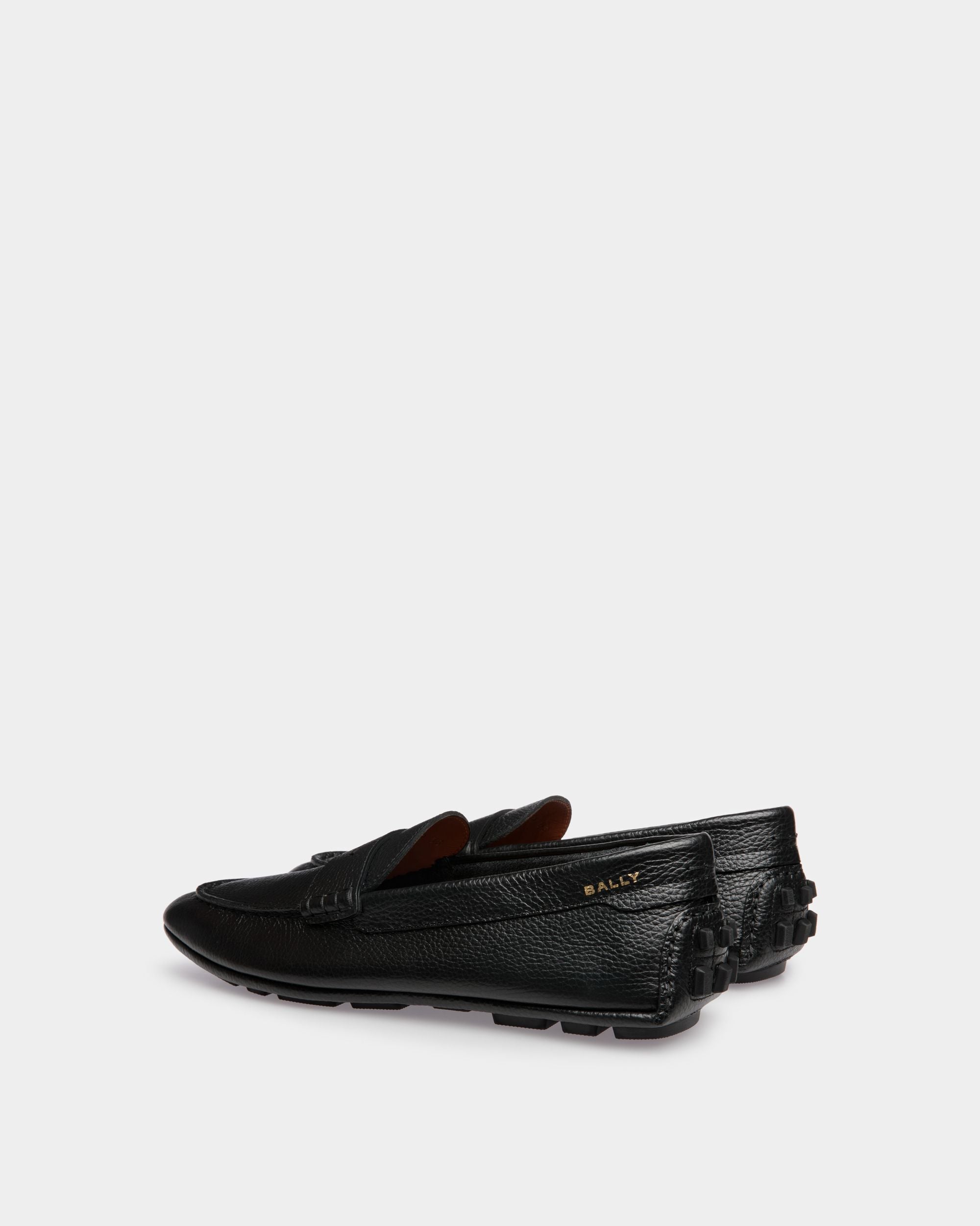 Chaussure Driver Kerbs En Cuir Grainé Noir - Homme - Bally - 03