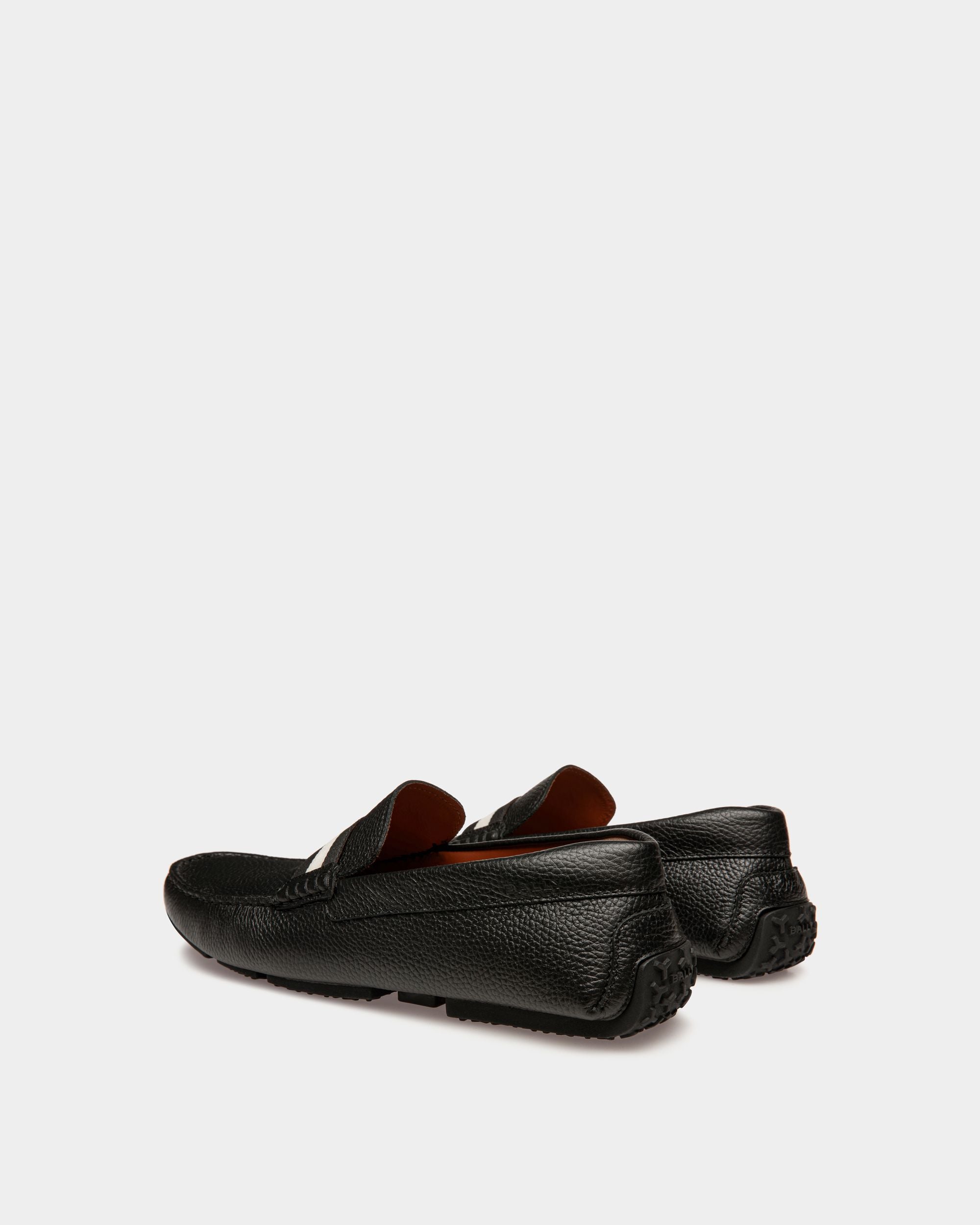 Chaussure Driver Pilot En Cuir Grainé Noir - Homme - Bally - 03