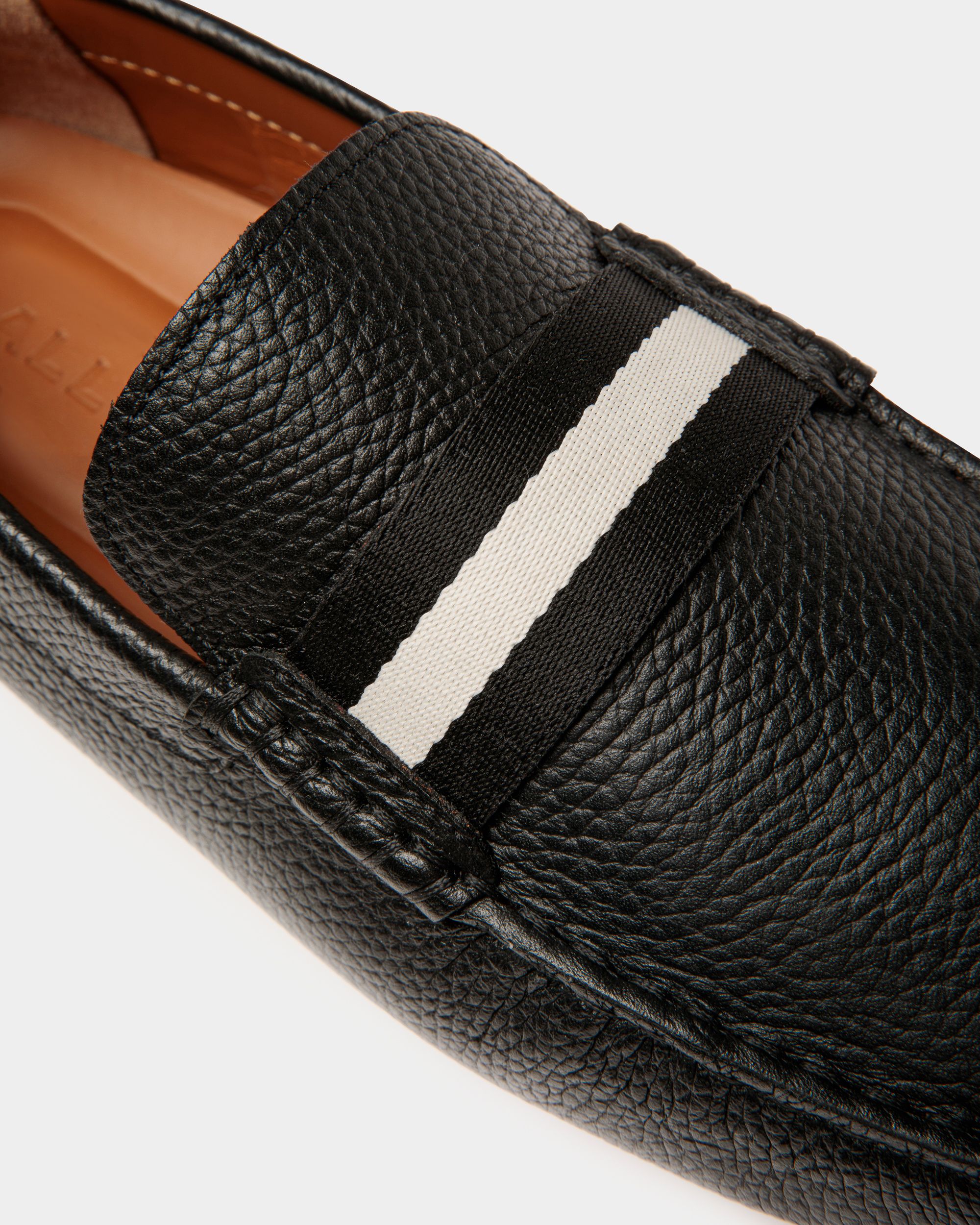 Chaussure Driver Pilot En Cuir Grainé Noir - Homme - Bally - 04