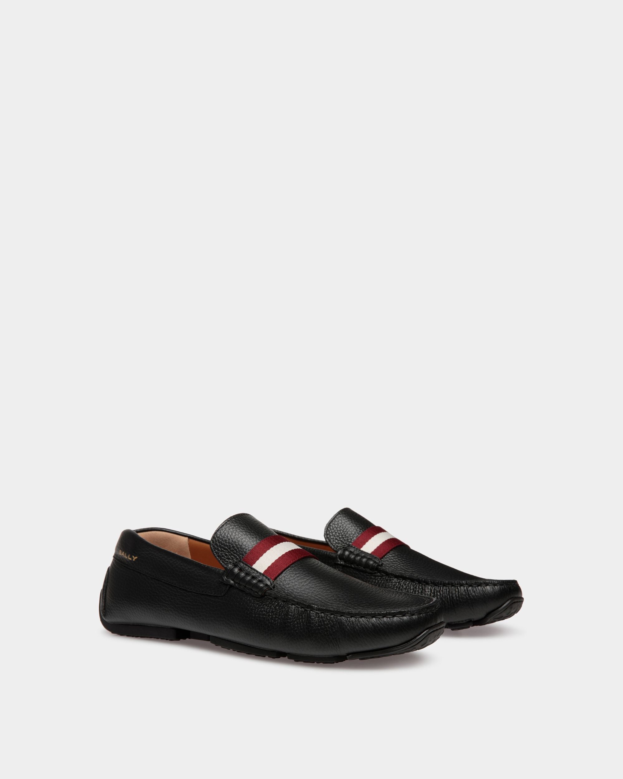 Chaussure Driver Pilot En Cuir Grainé Noir - Homme - Bally - 03