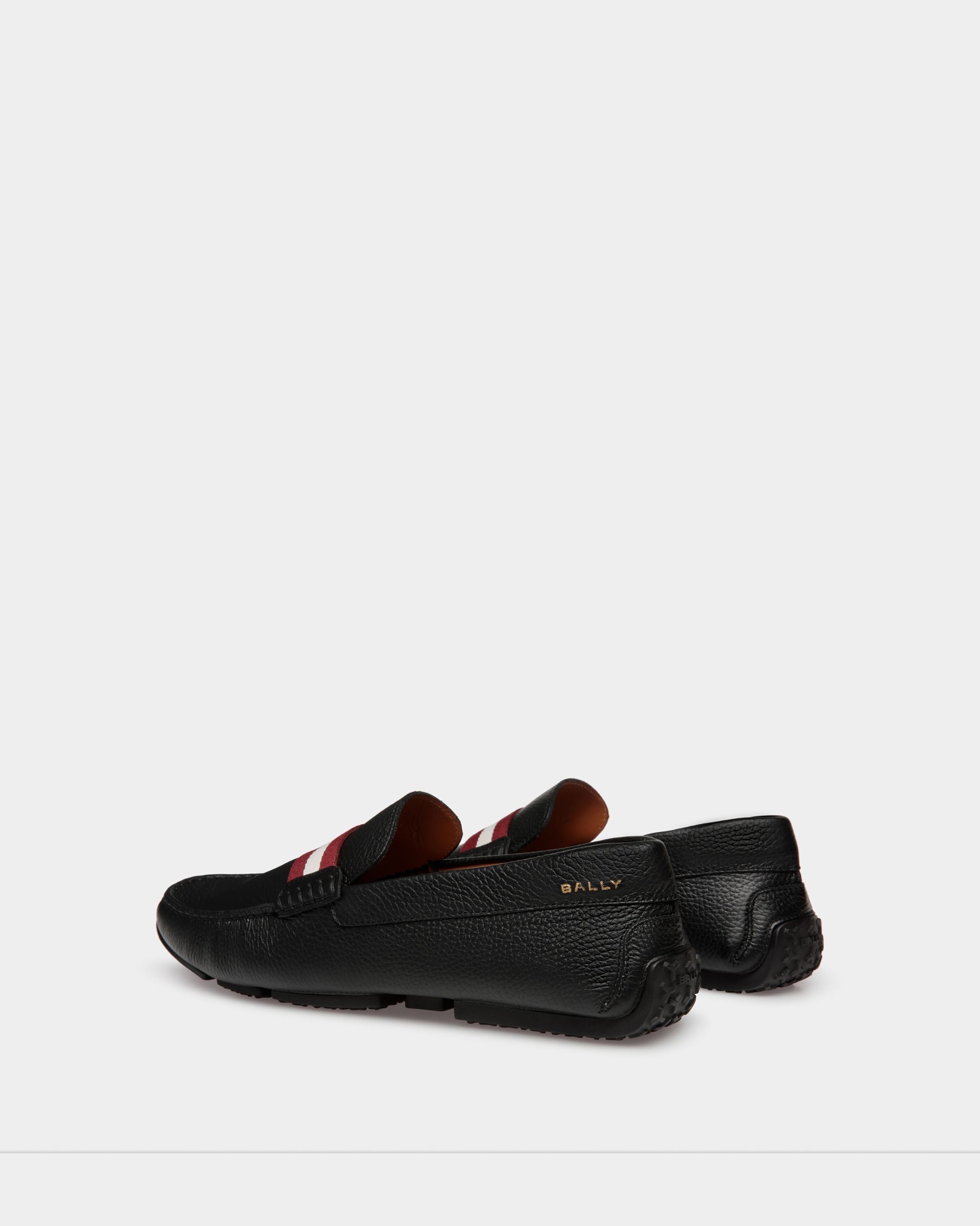 Chaussure Driver Pilot En Cuir Grainé Noir - Homme - Bally - 04