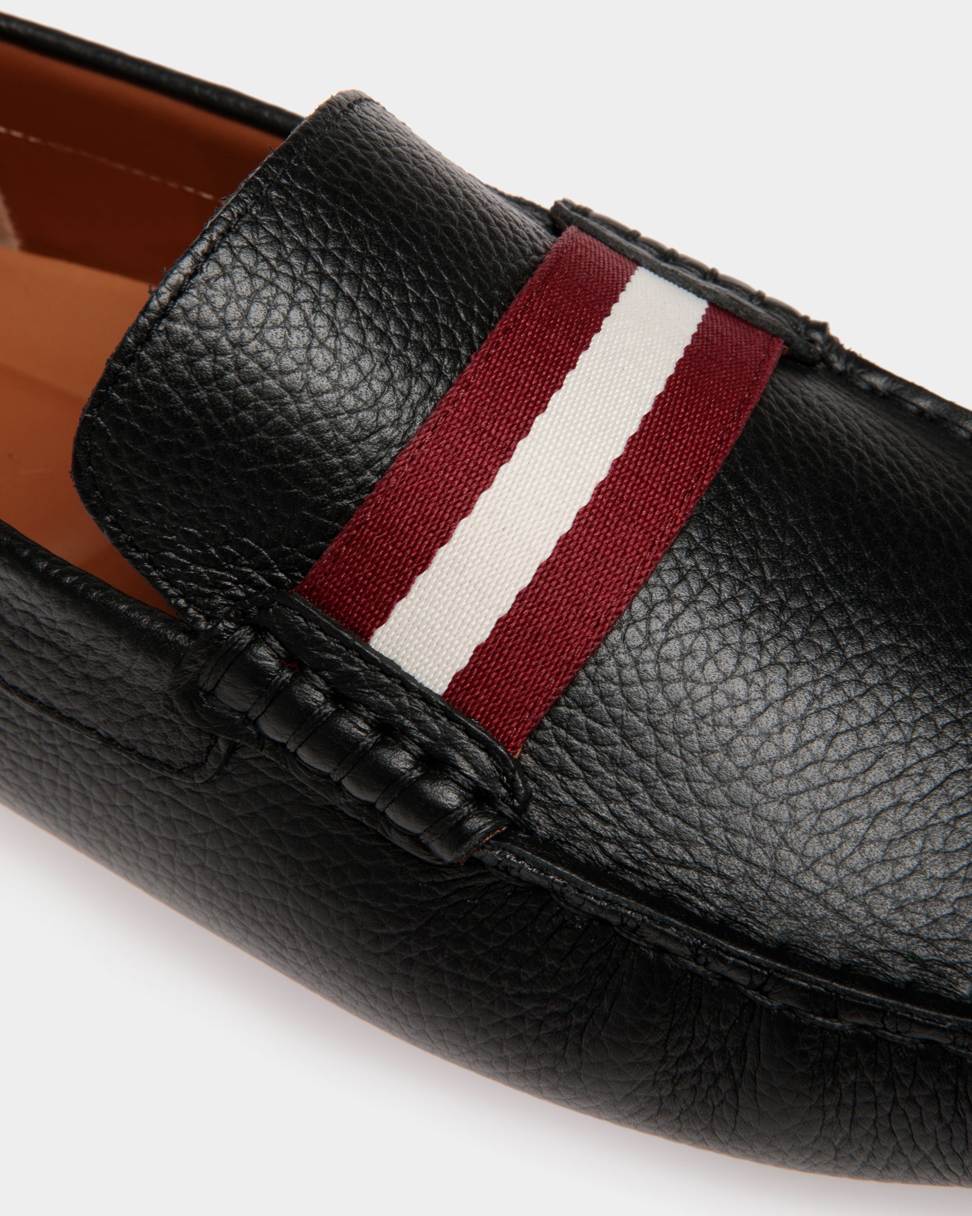 Chaussure Driver Pilot En Cuir Grainé Noir - Homme - Bally - 05