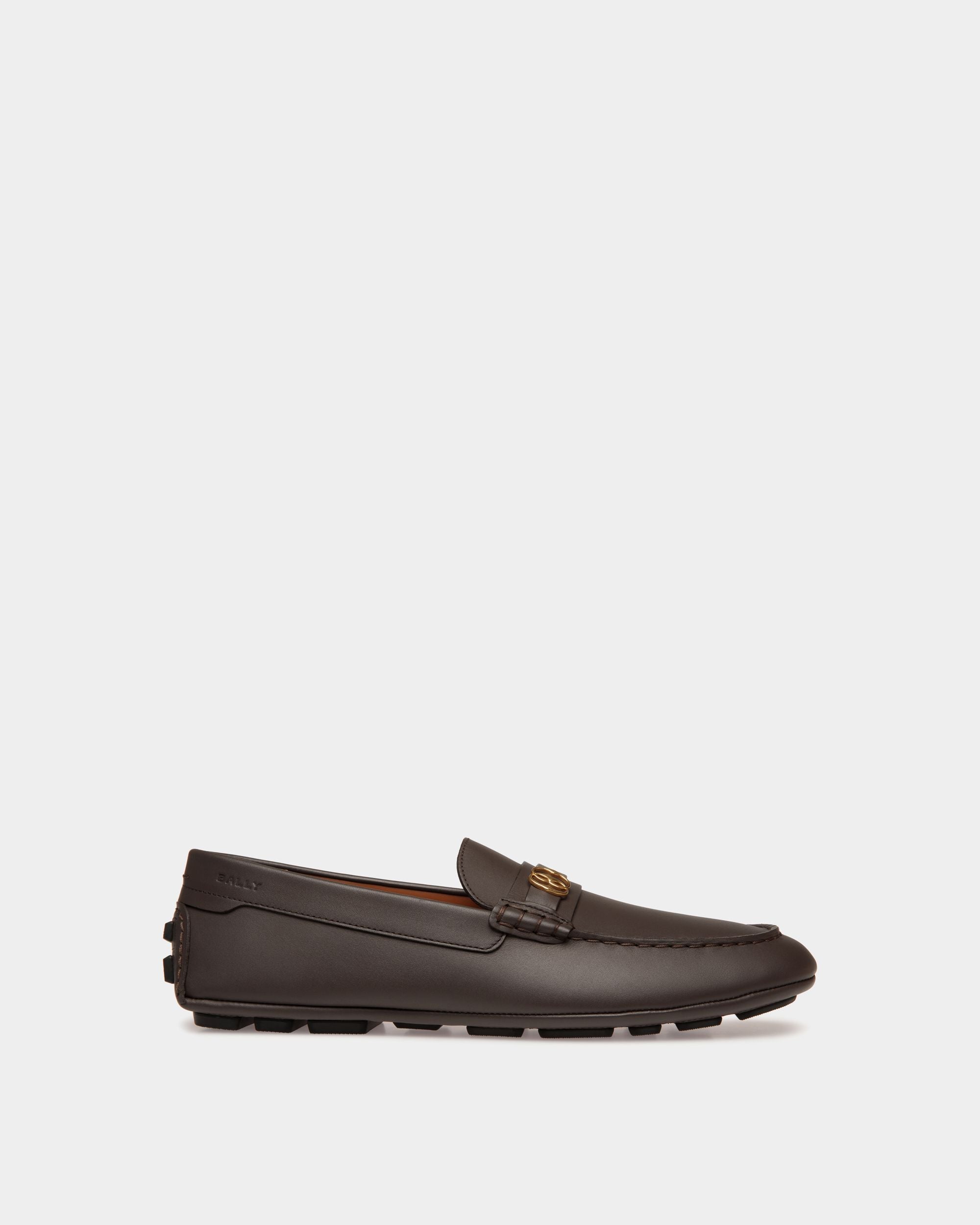 Chaussure Driver Pilot En Cuir Ebano - Homme - Bally - 01