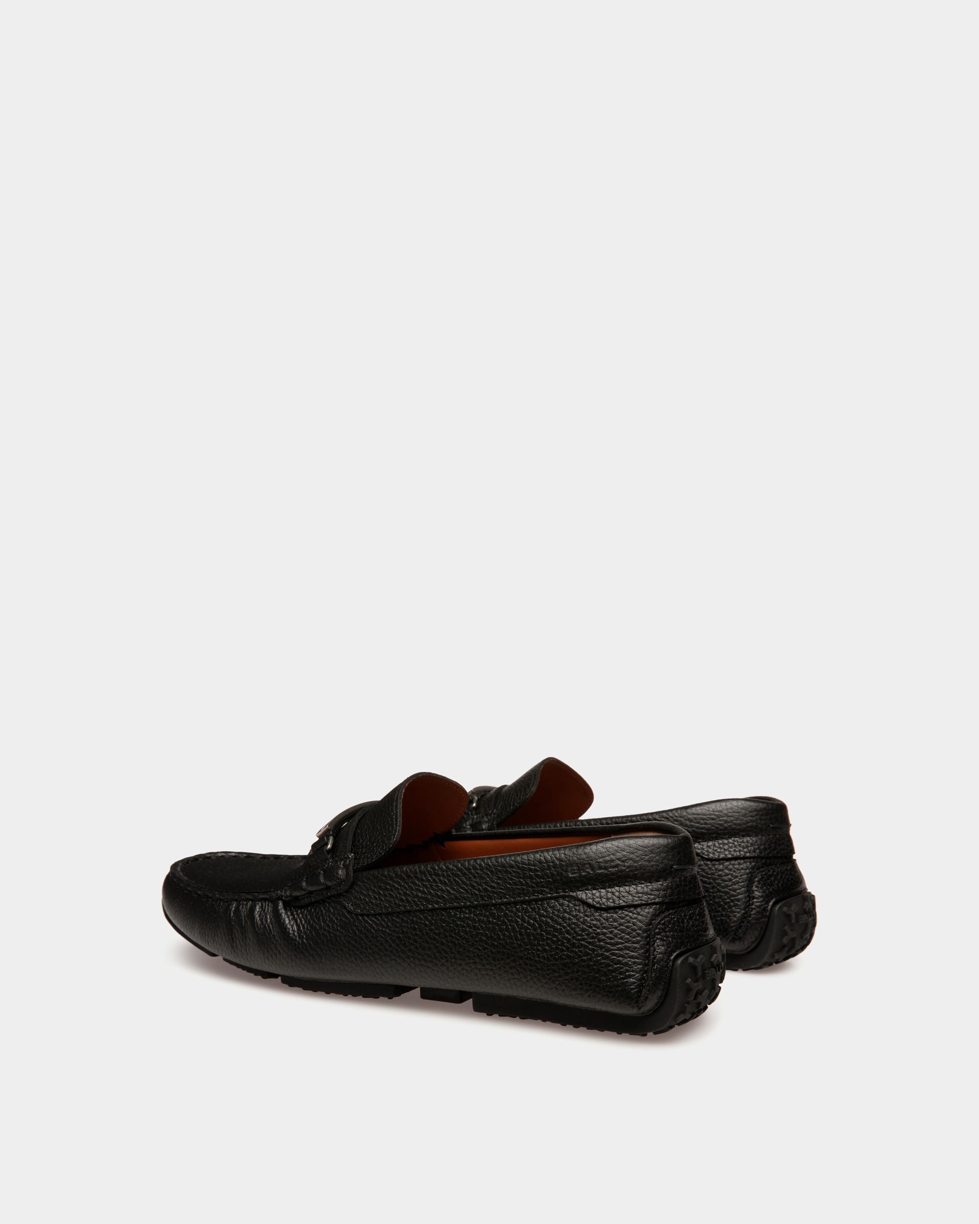 Chaussure Driver Pilot En Cuir Grainé Noir - Homme - Bally - 04