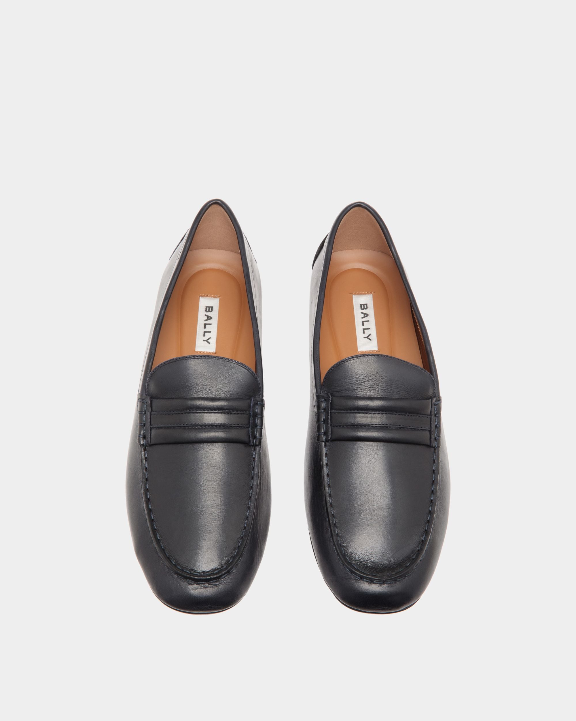 Kerbs Drivers In Blue Leather - Homme - Bally - 04