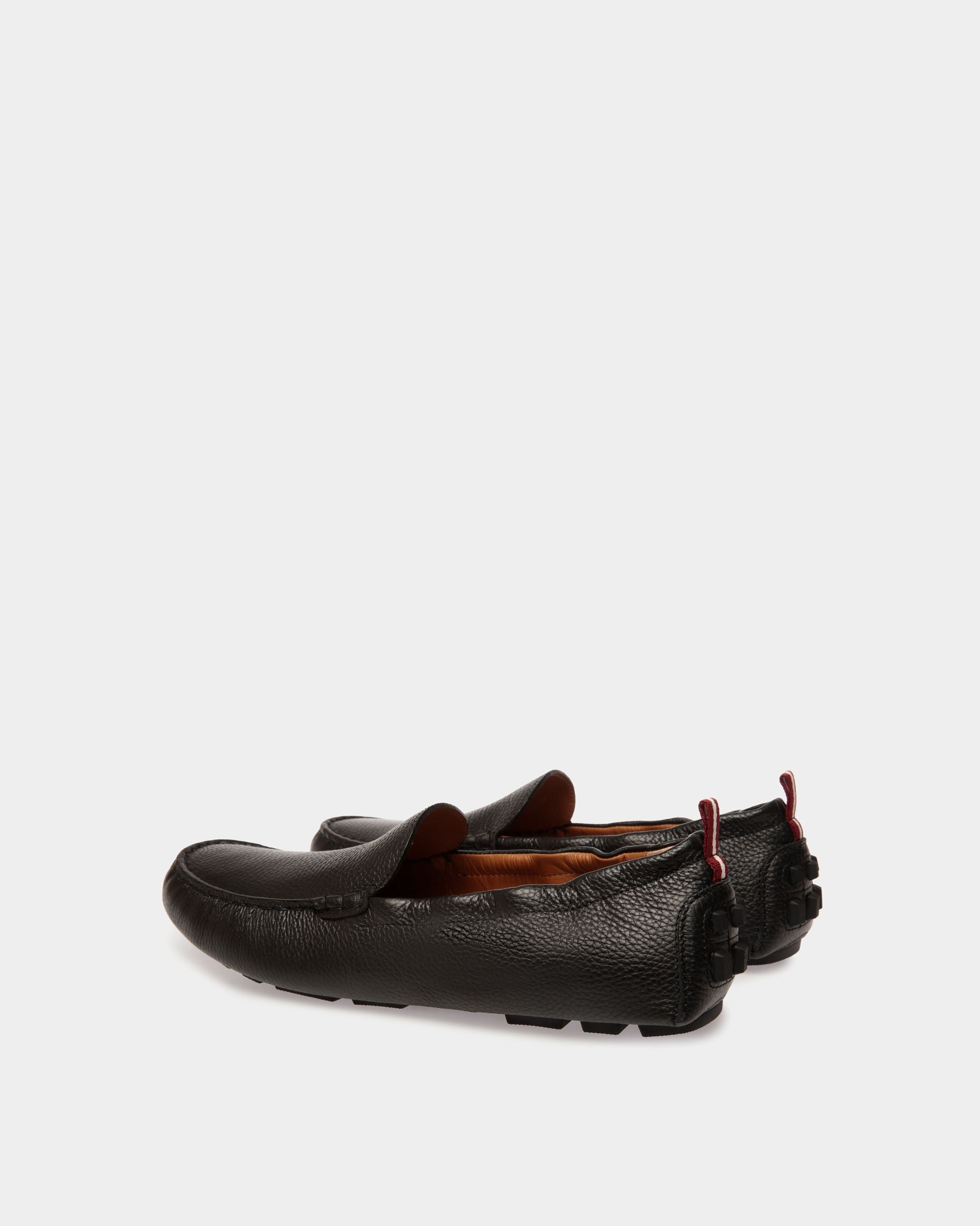Chaussure Driver Kerbs En Cuir Grainé Noir - Homme - Bally - 03