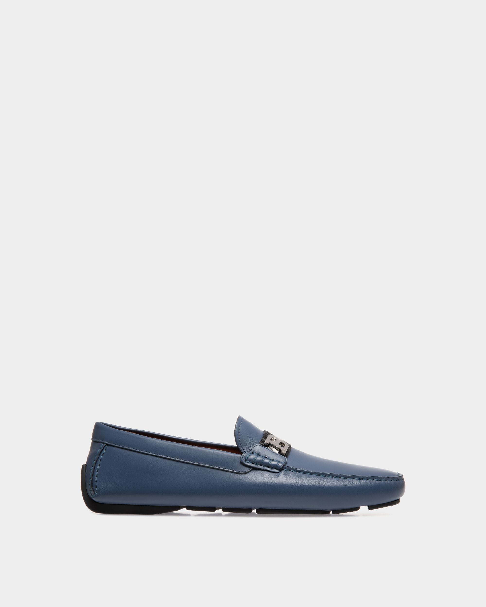 Drivers In Blue Leather - Homme - Bally - 01