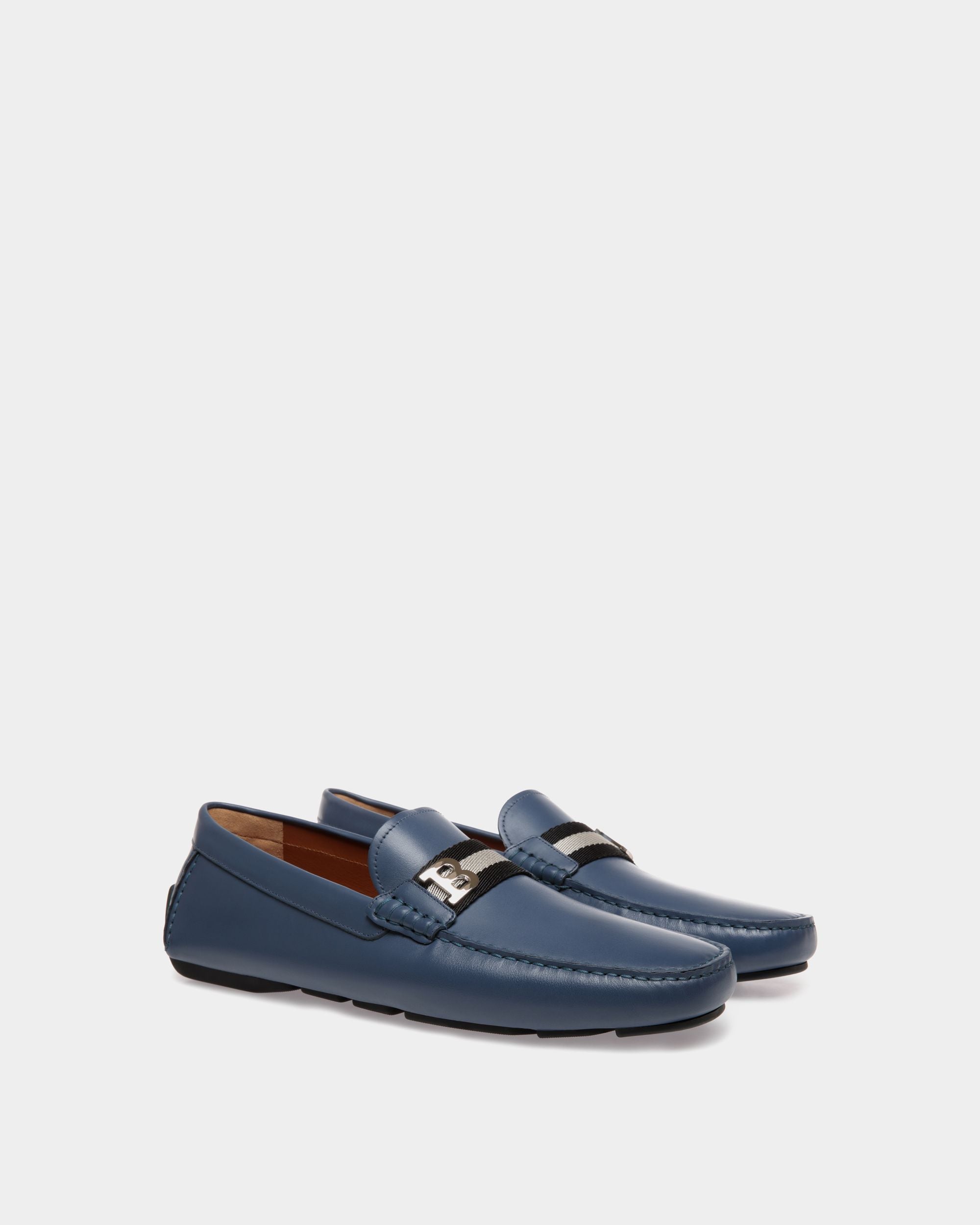 Drivers In Blue Leather - Homme - Bally - 02