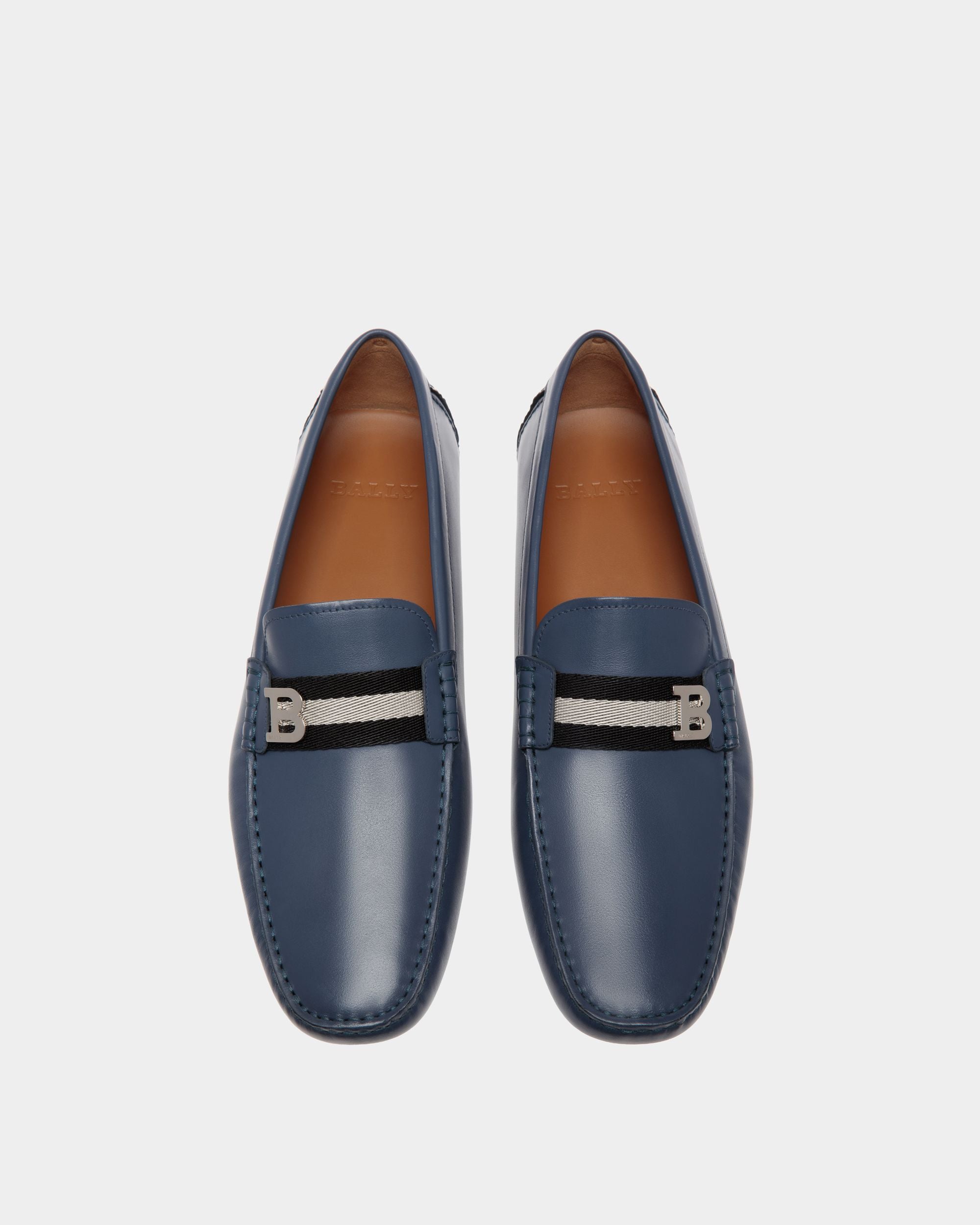 Drivers In Blue Leather - Homme - Bally - 04