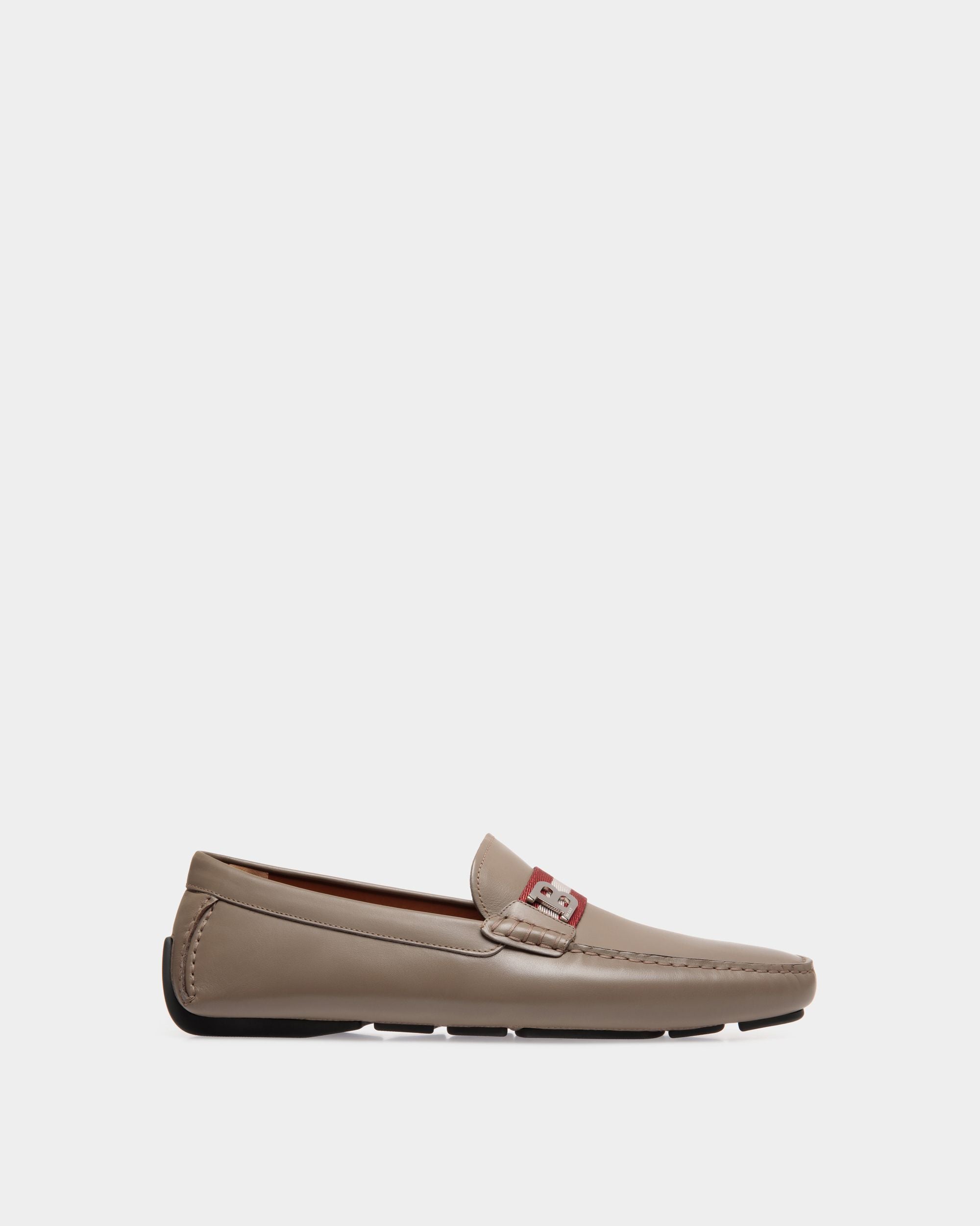 Drivers In Beige Leather - Homme - Bally - 01
