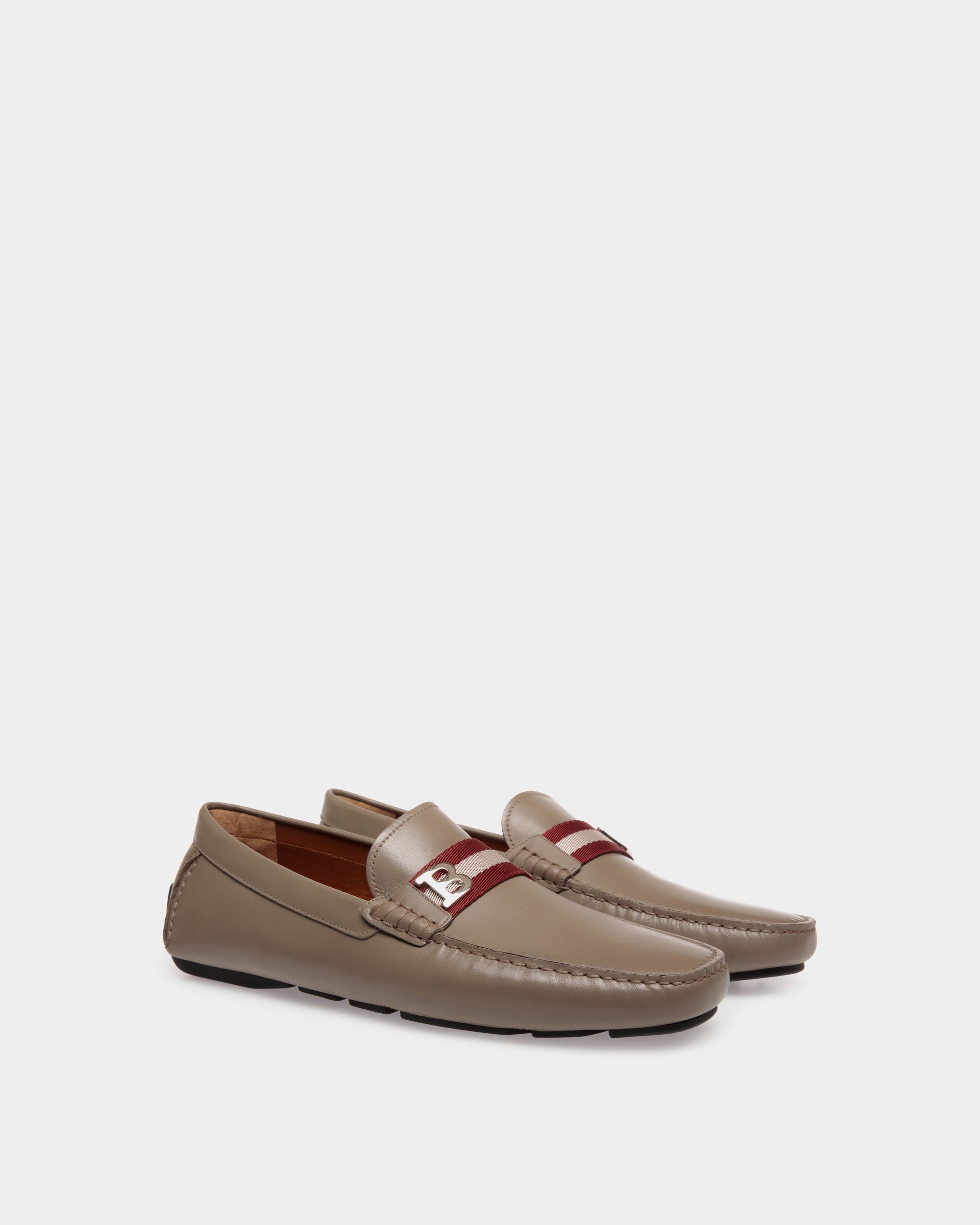 Drivers In Beige Leather - Homme - Bally - 02