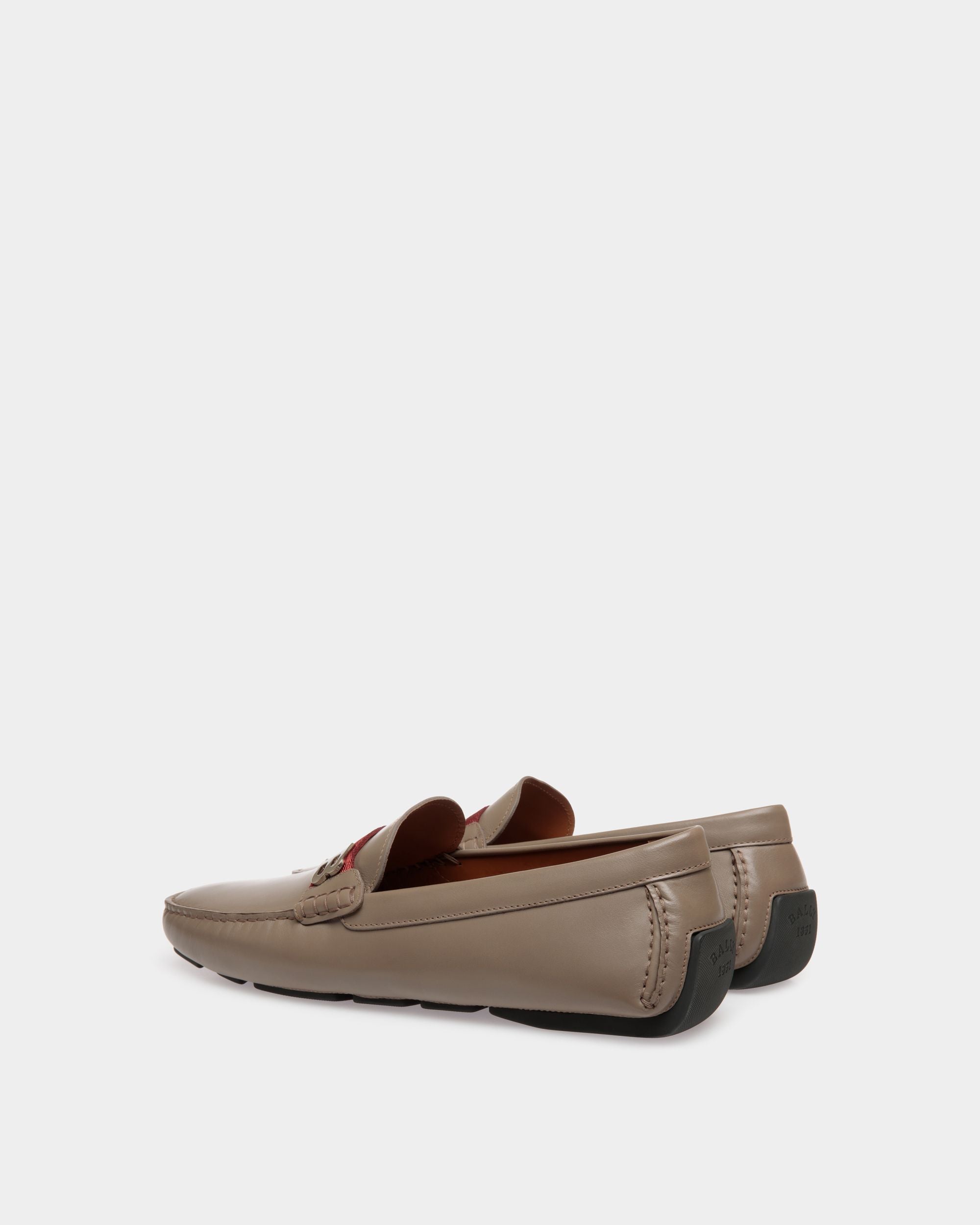Drivers In Beige Leather - Homme - Bally - 03