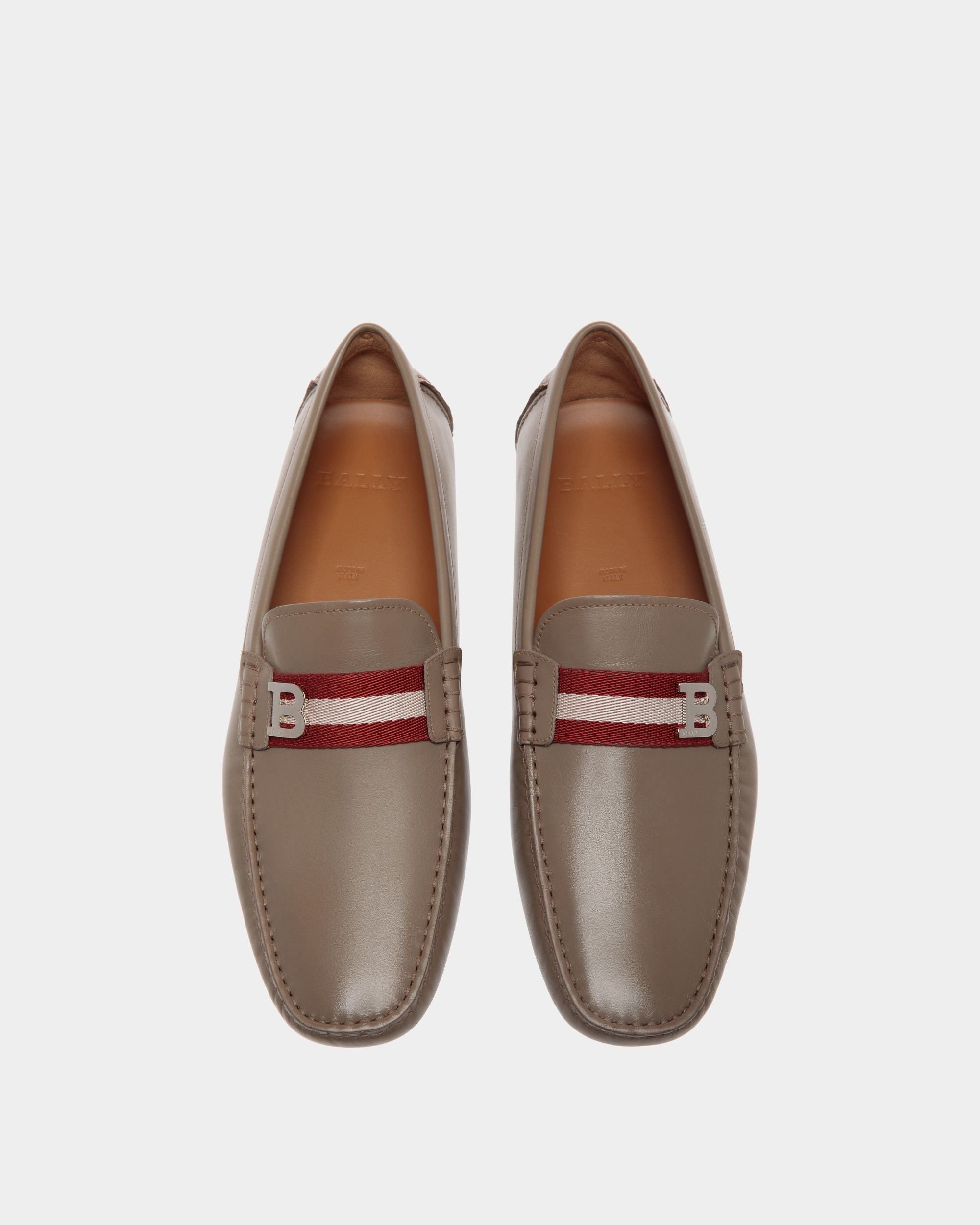 Drivers In Beige Leather - Homme - Bally - 04