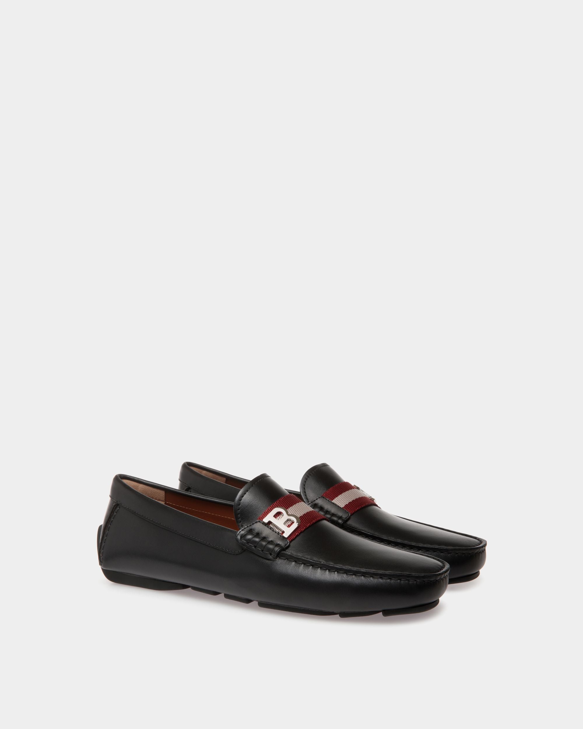 Chaussure Driver En Cuir Noir - Homme - Bally - 02