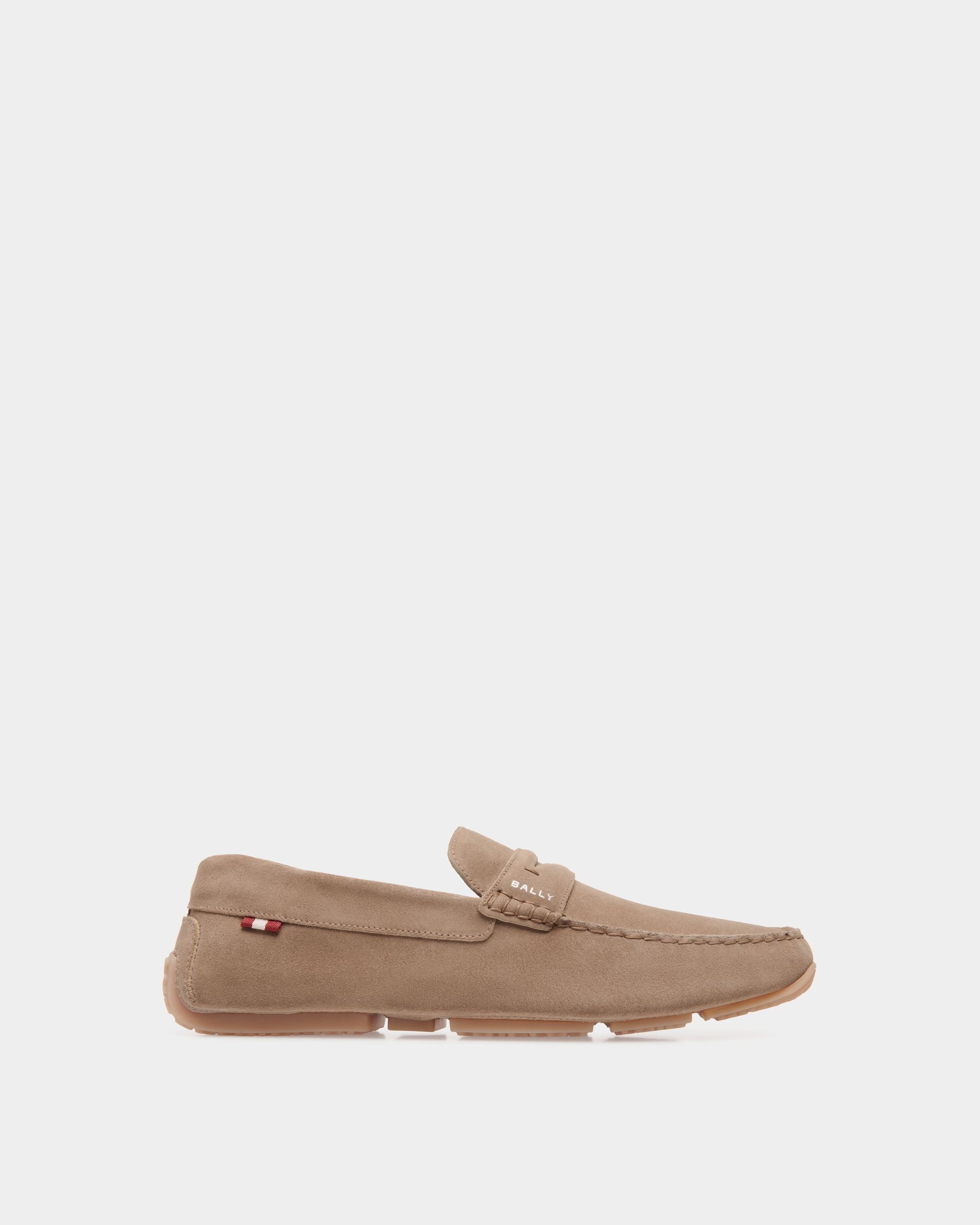 Chaussure Driver Pilot En Daim Taupe - Homme - Bally - 01