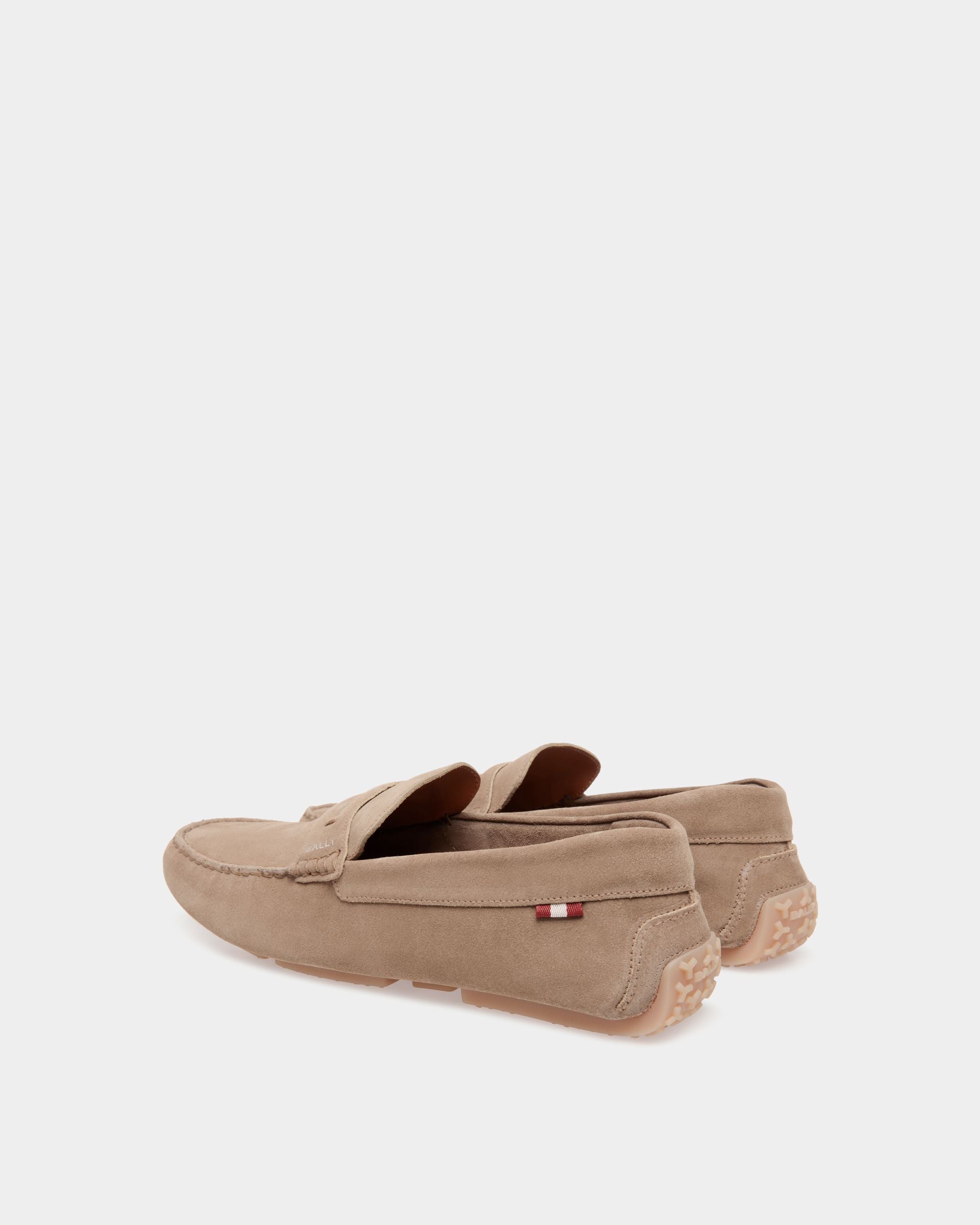 Chaussure Driver Pilot En Daim Taupe - Homme - Bally - 03