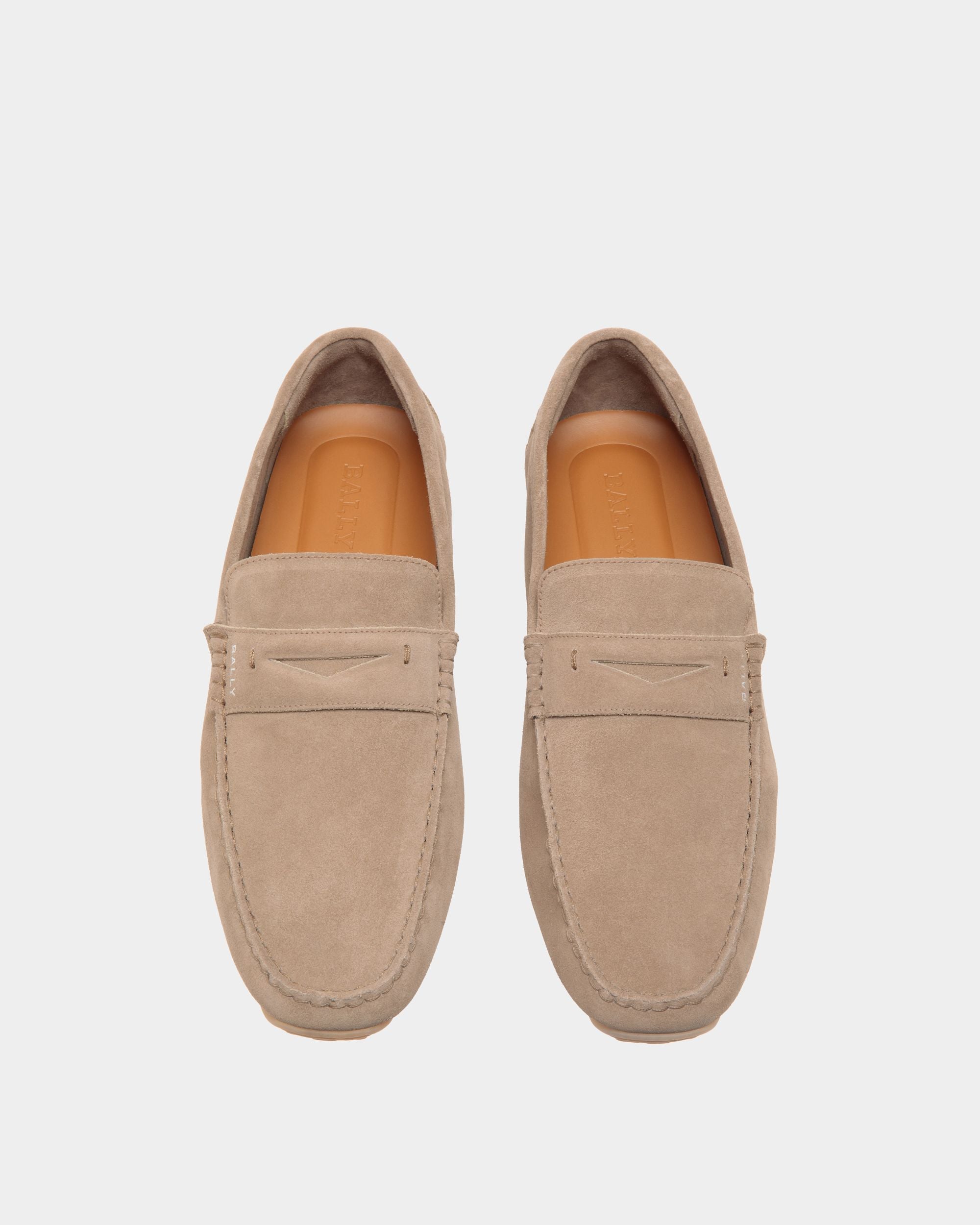 Chaussure Driver Pilot En Daim Taupe - Homme - Bally - 04