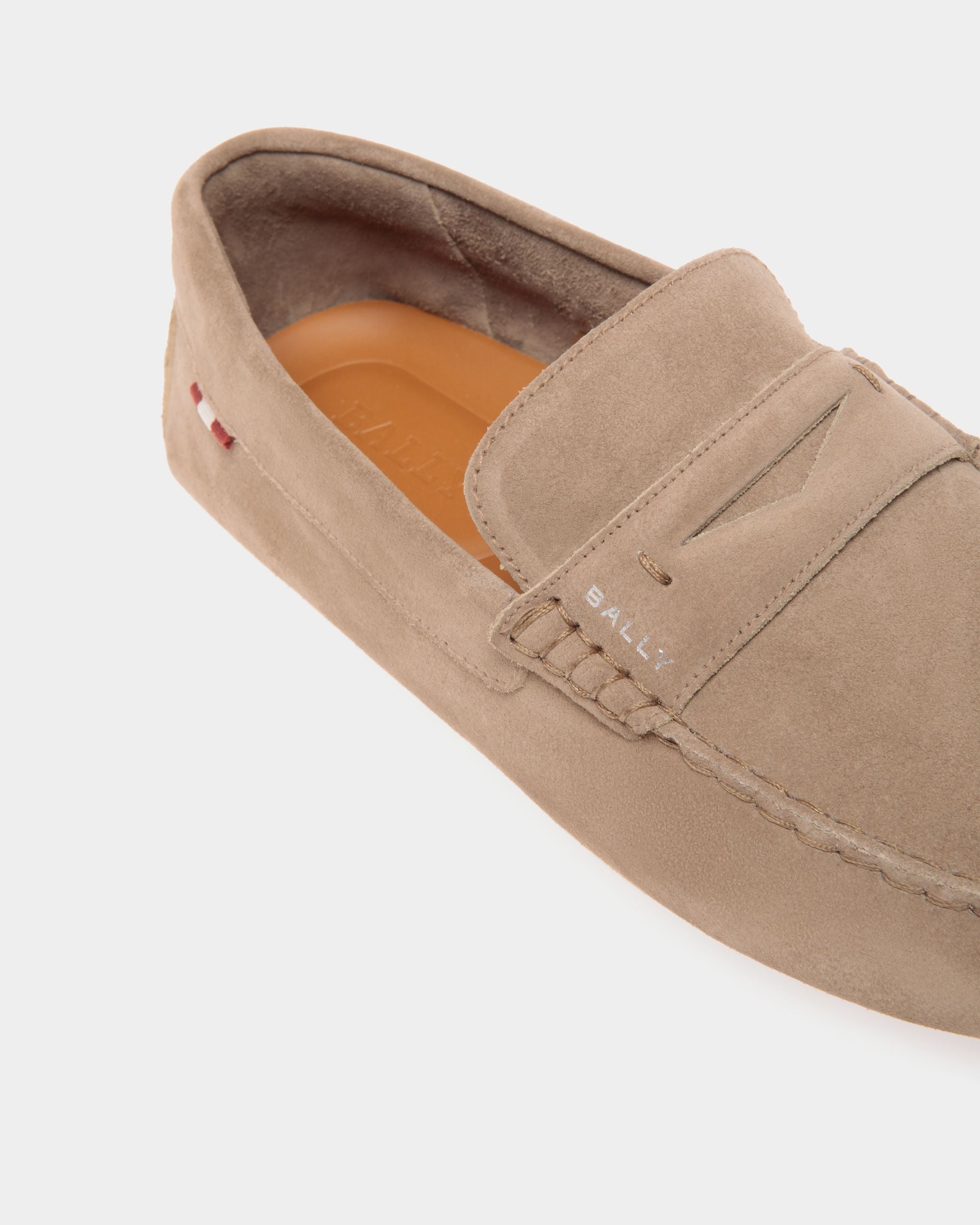 Chaussure Driver Pilot En Daim Taupe - Homme - Bally - 05