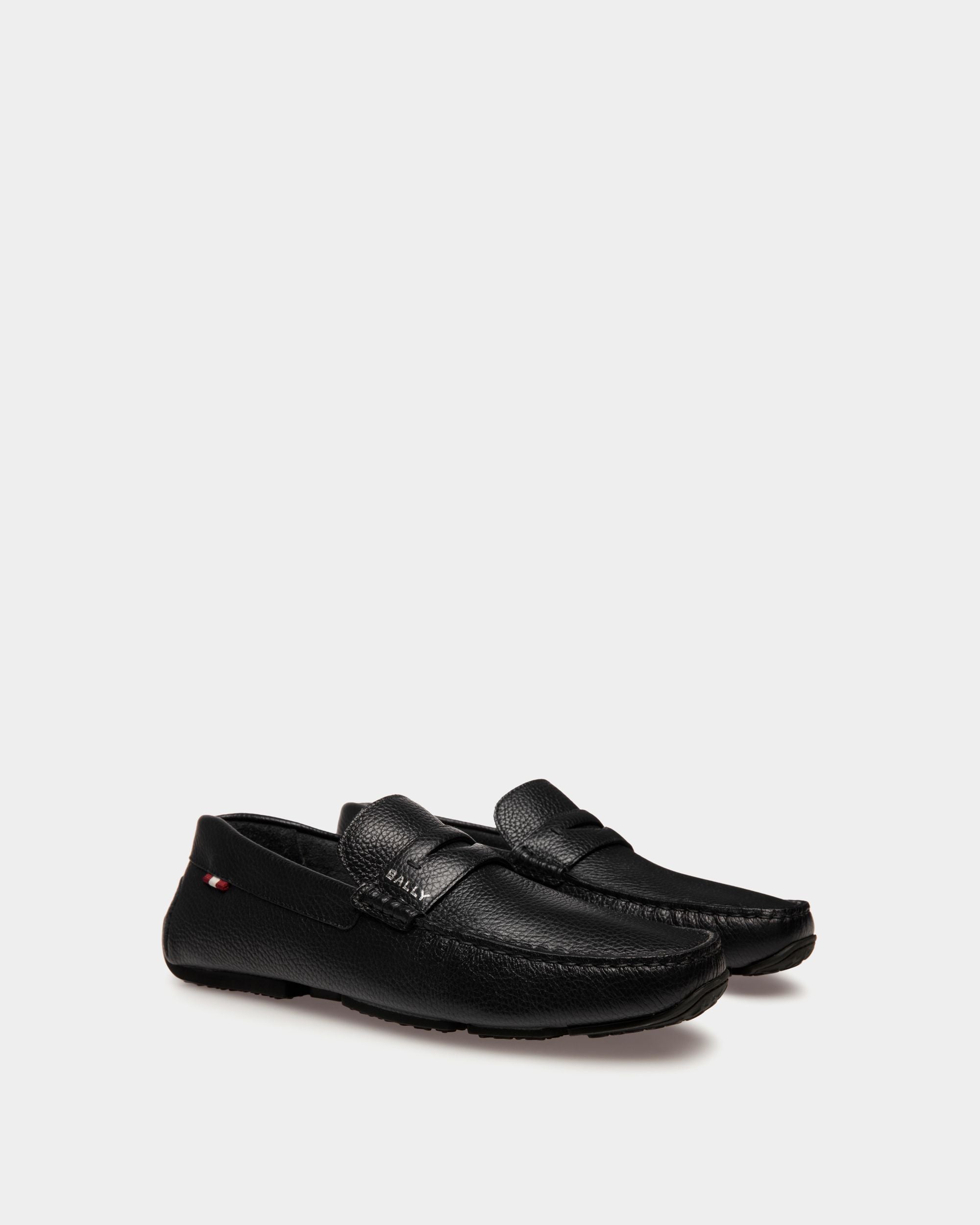 Chaussure Driver Pilot En Cuir Grainé Noir - Homme - Bally - 02