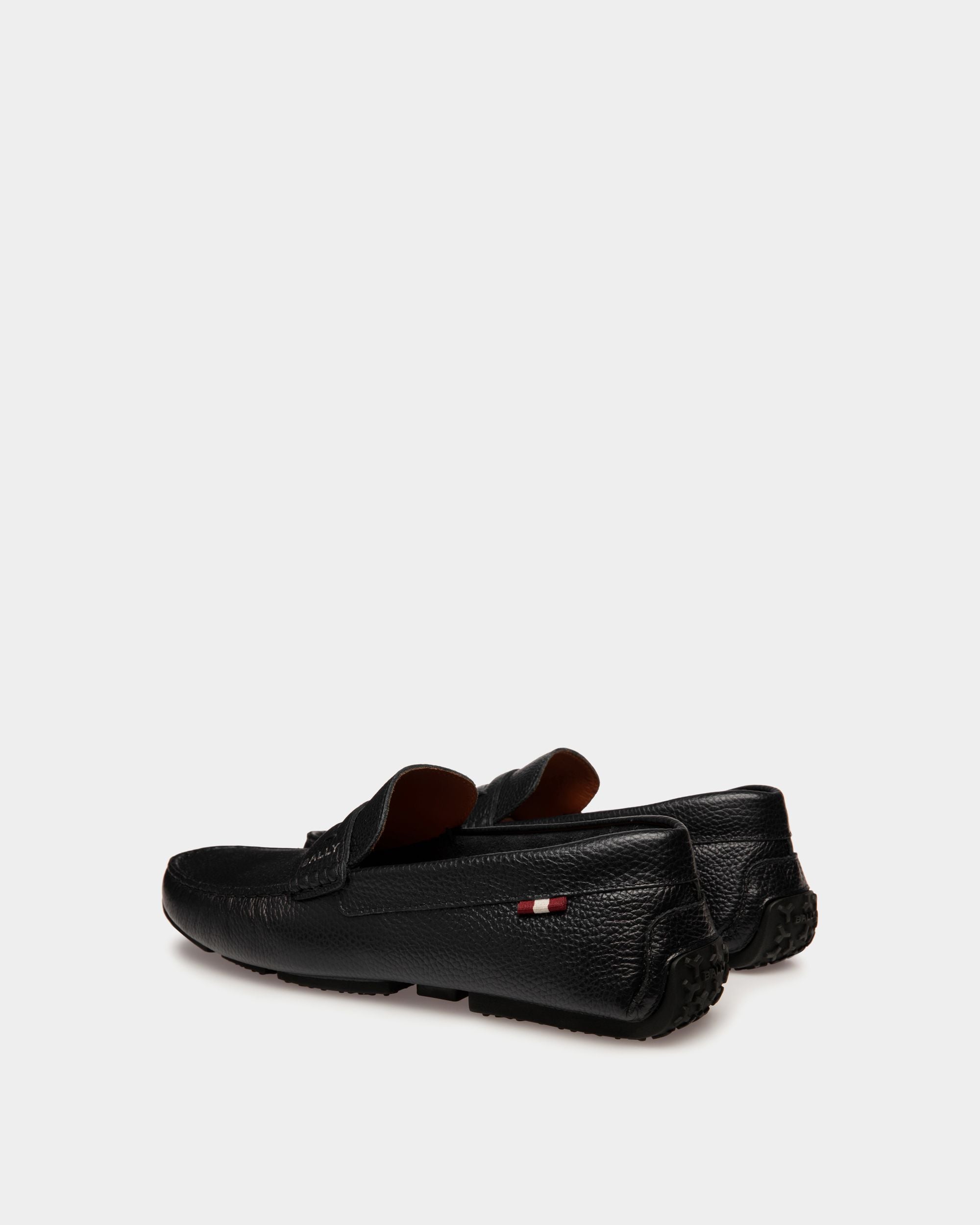 Chaussure Driver Pilot En Cuir Grainé Noir - Homme - Bally - 03