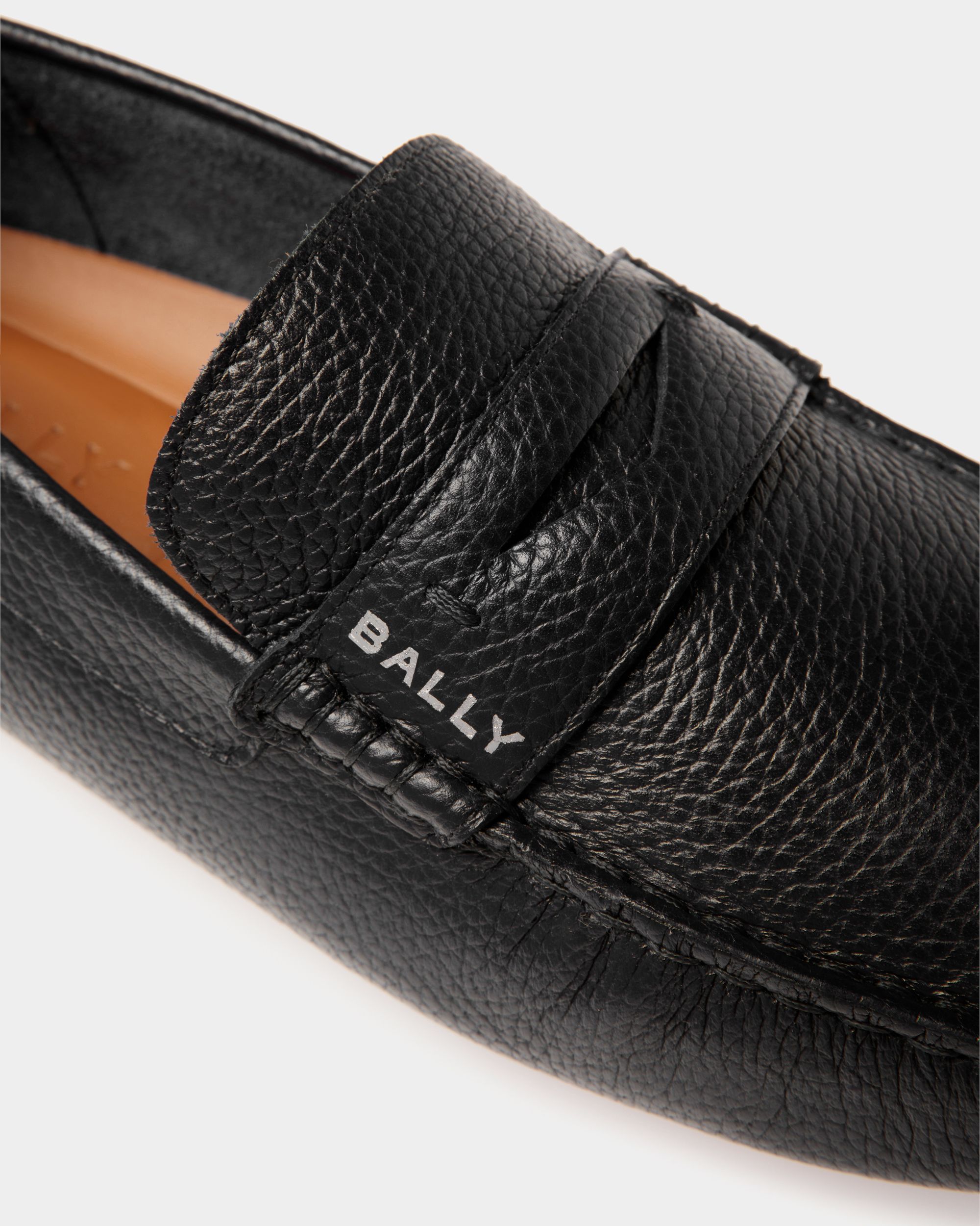 Chaussure Driver Pilot En Cuir Grainé Noir - Homme - Bally - 04