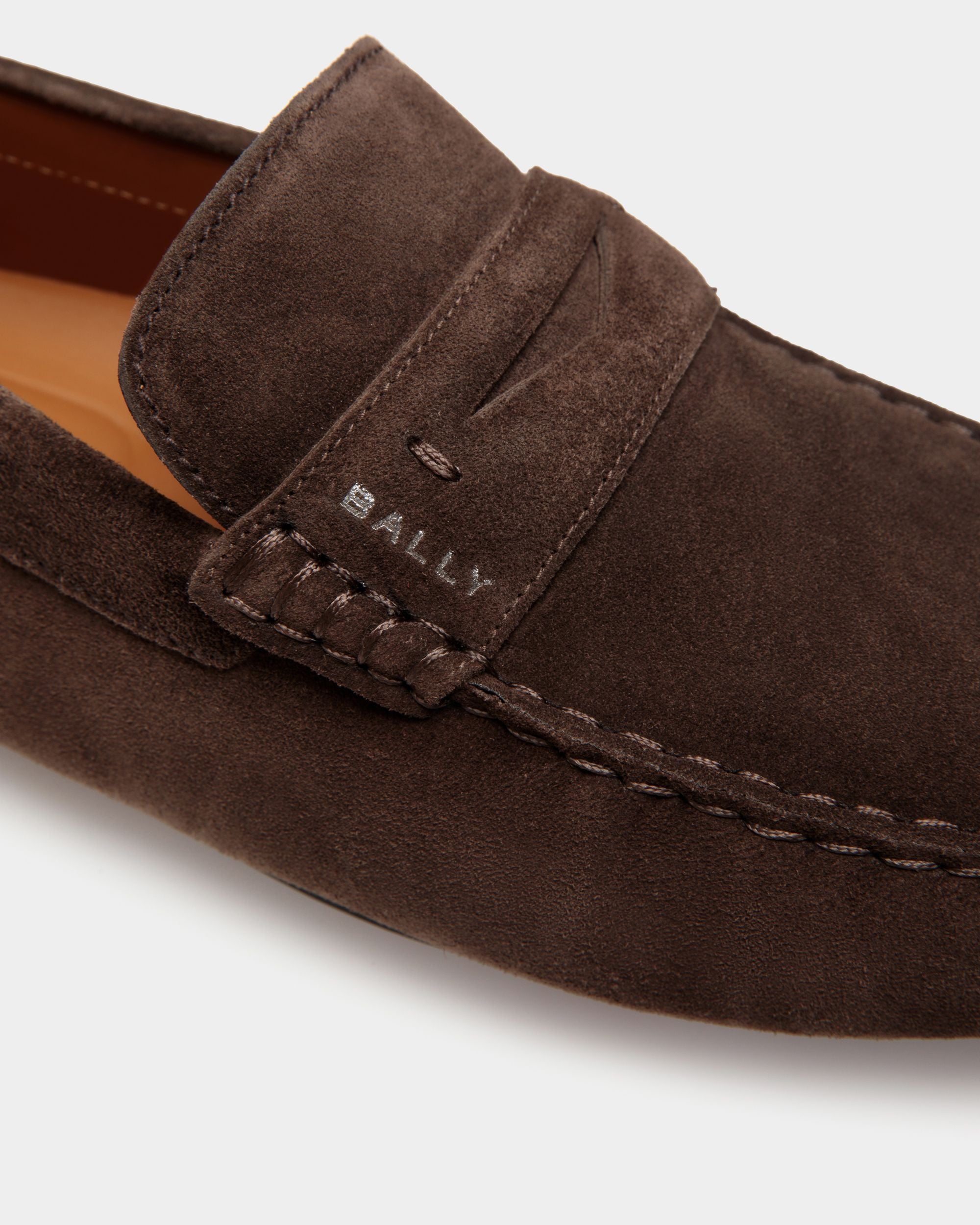 Chaussure Driver Pilot En Daim Ebano - Homme - Bally - 05