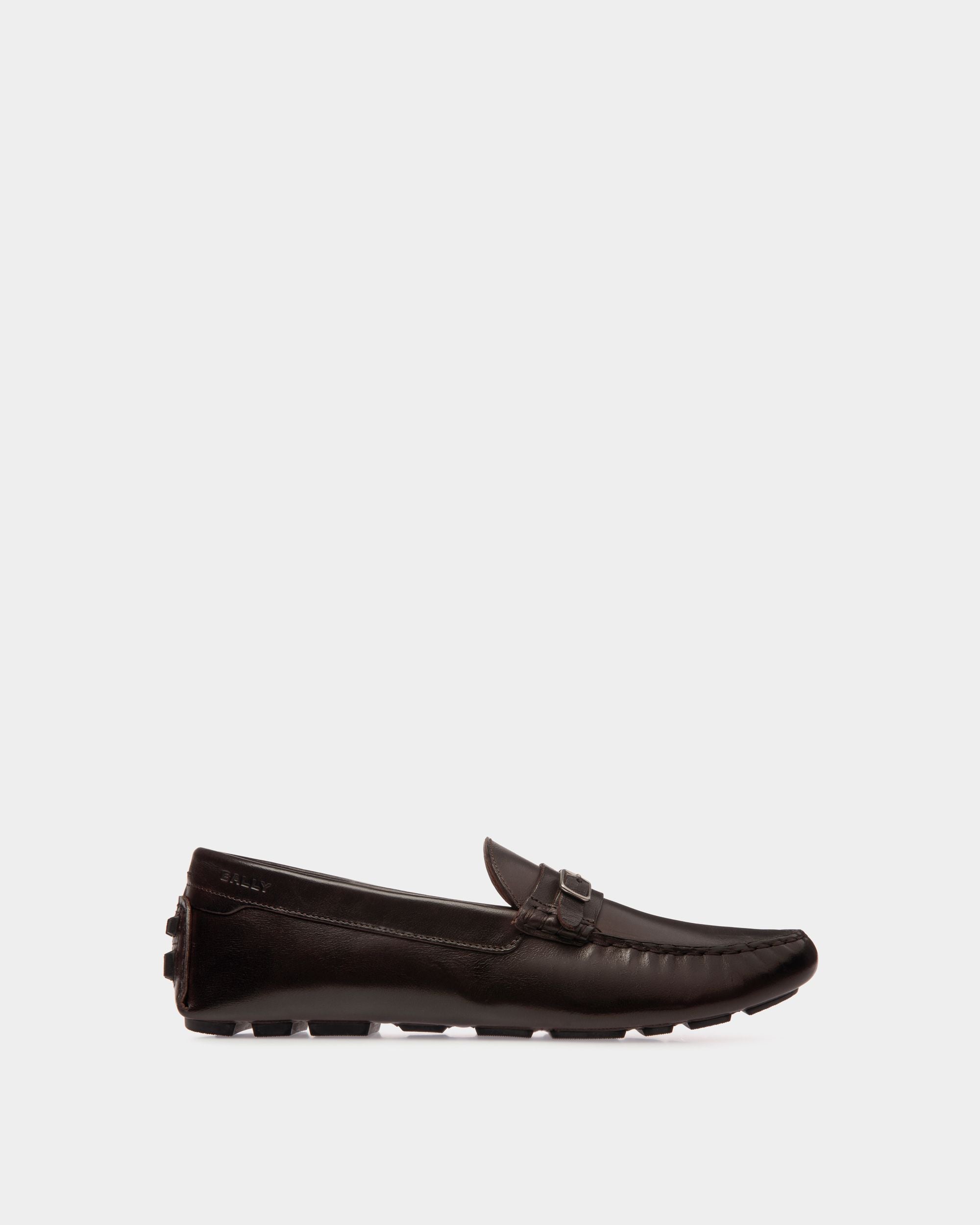 Chaussure Driver Kerbs En Cuir Ebano - Homme - Bally - 01