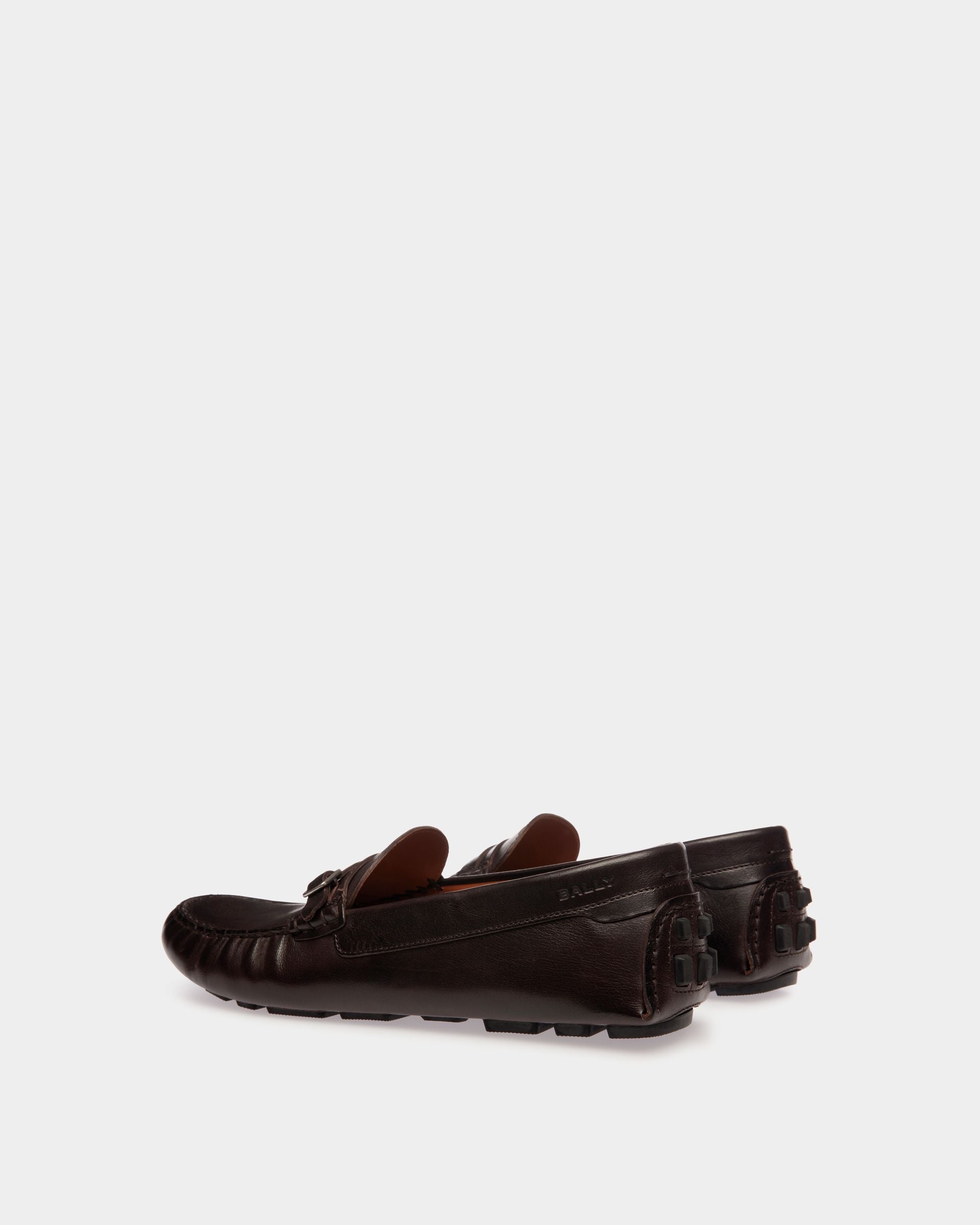 Chaussure Driver Kerbs En Cuir Ebano - Homme - Bally - 04