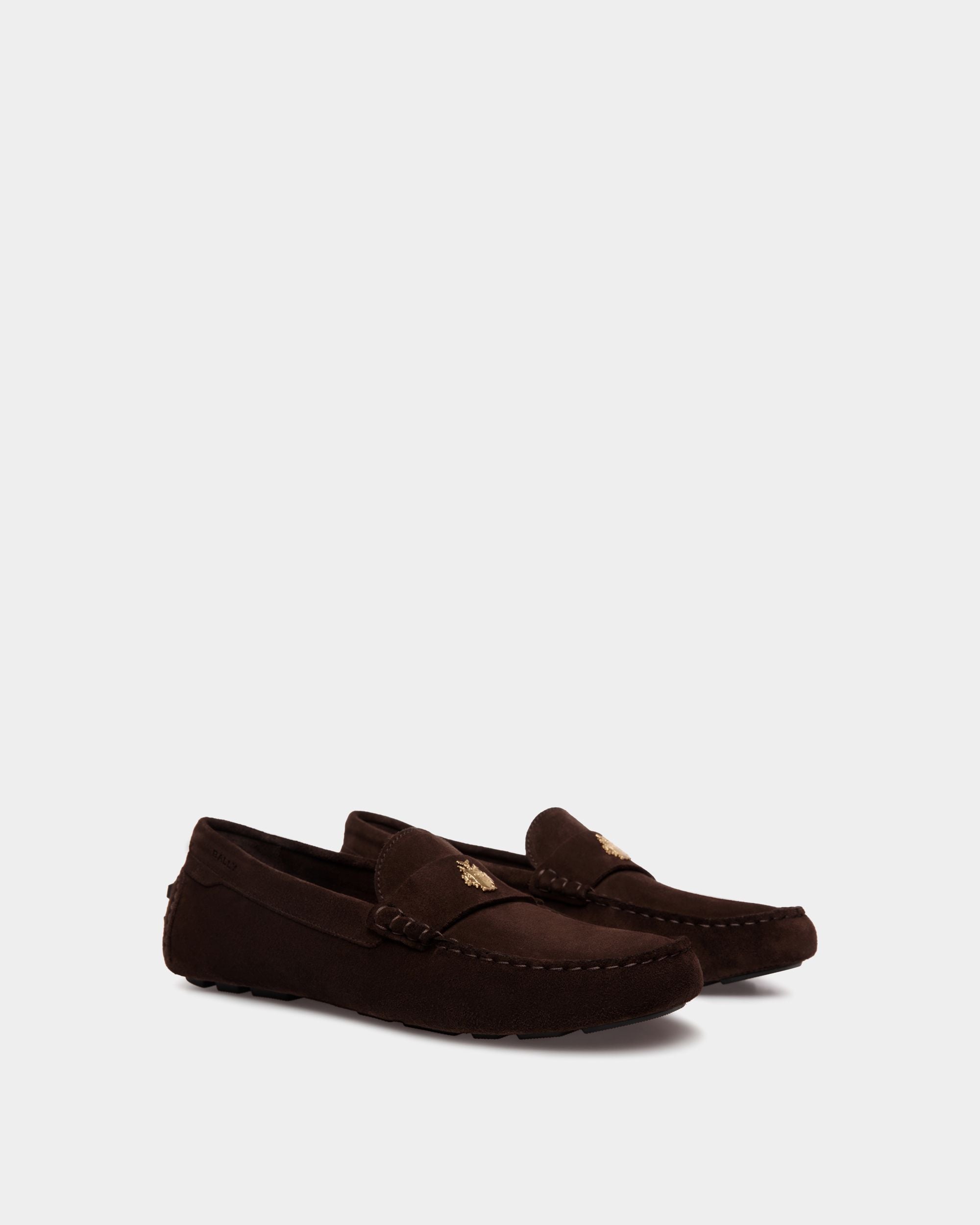 Chaussure Driver Kerbs En Cuir Suédé Ebano - Homme - Bally - 03