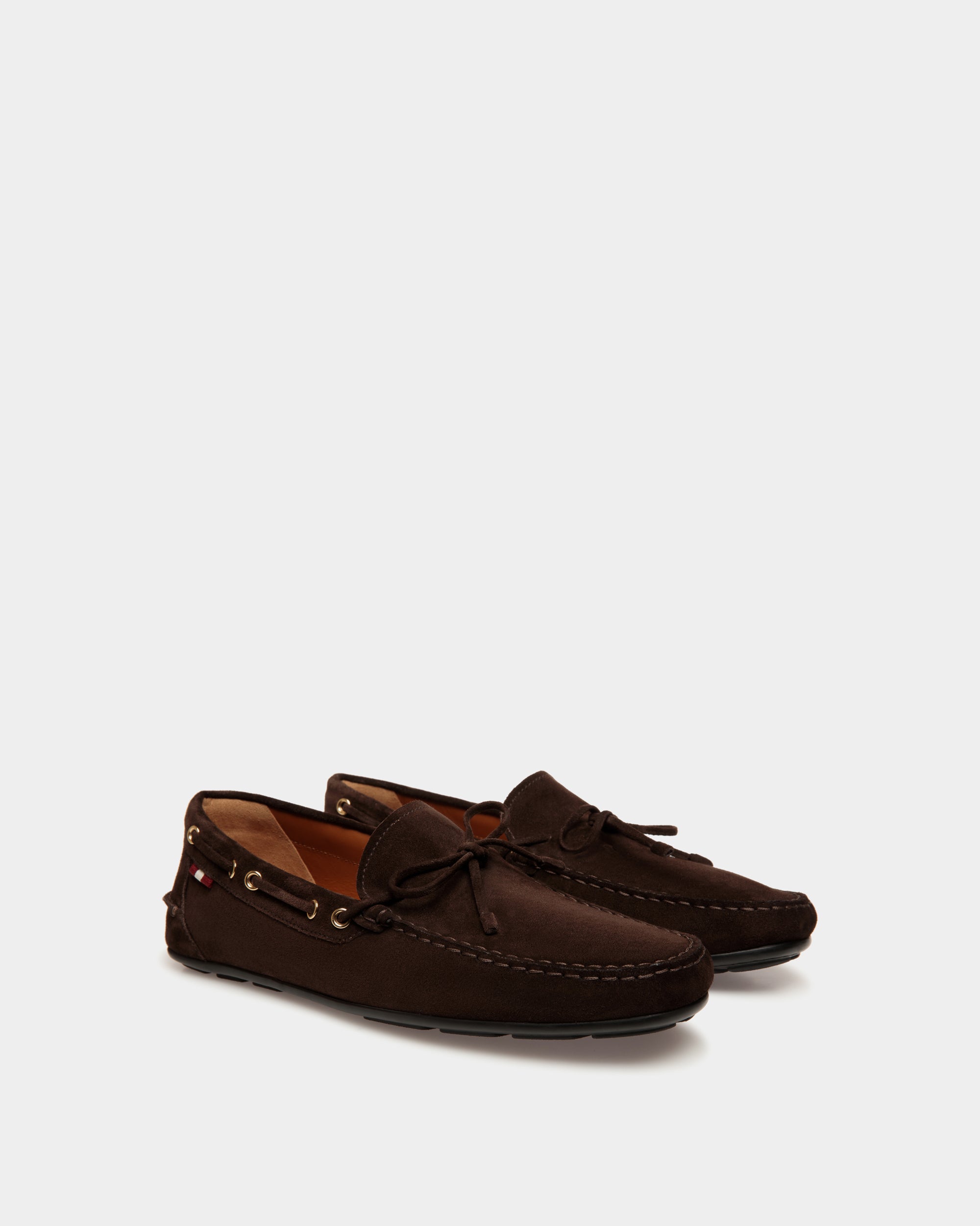 Chaussure Driver Clay En Daim Ebano - Homme - Bally - 02