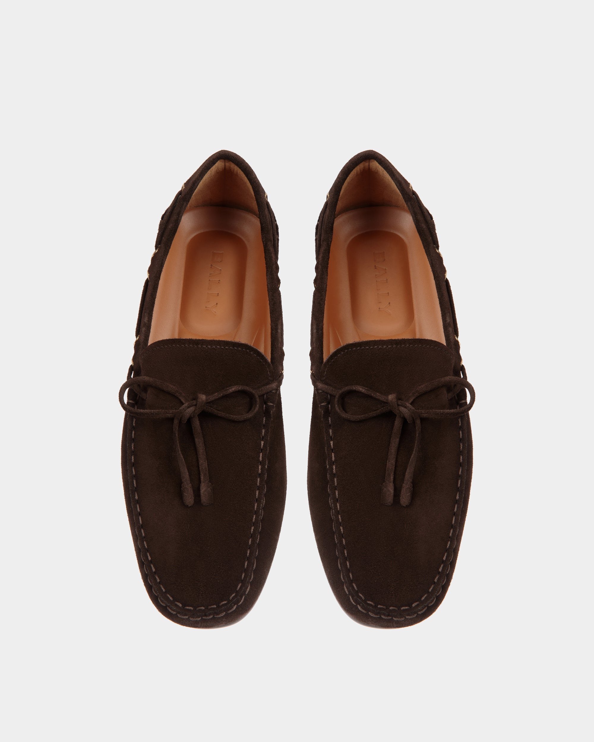 Chaussure Driver Clay En Daim Ebano - Homme - Bally - 04