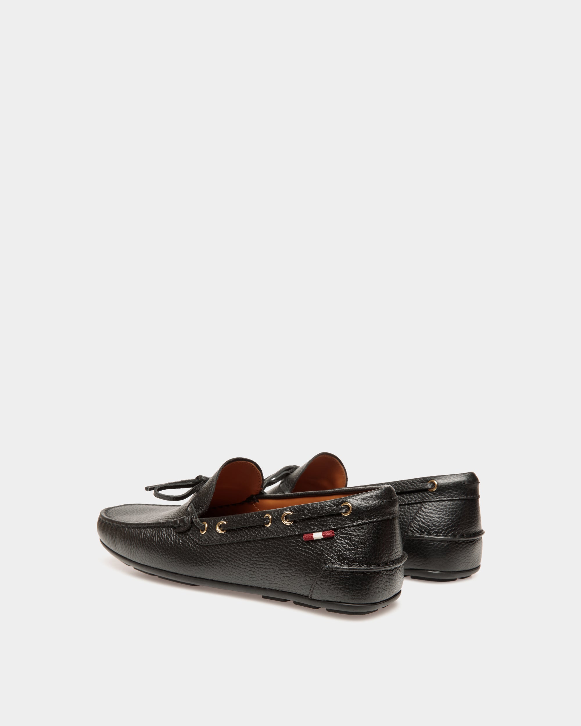 Chaussure Driver Clay En Cuir Grainé Noir - Homme - Bally - 04