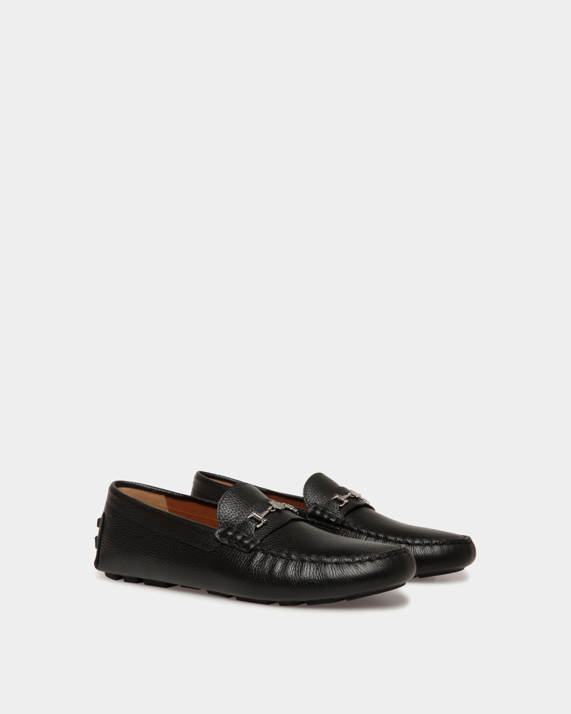 Chaussure Driver Kerbs En Cuir Grainé Noir - Homme - Bally - 03